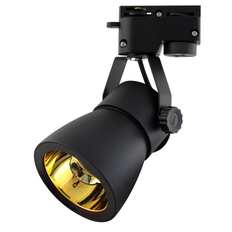 Reflektor szynowy GU10 LED 1-faza Goldi IP20 oprawa na szynę czarny ze złotym środkiem MasterLED