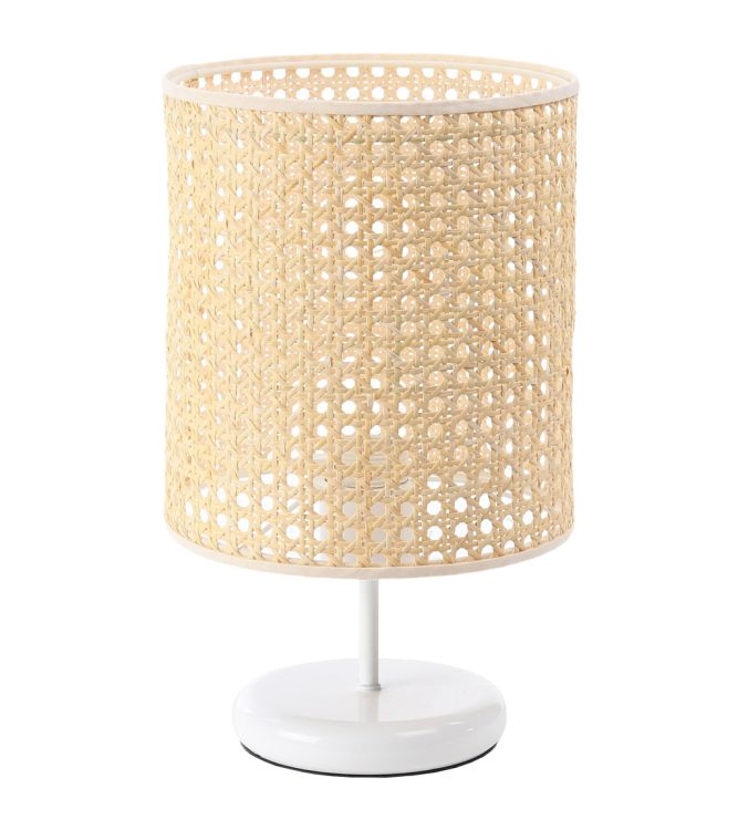 Lampa stołowa BOHO MIDI WHITE rattan naturalny