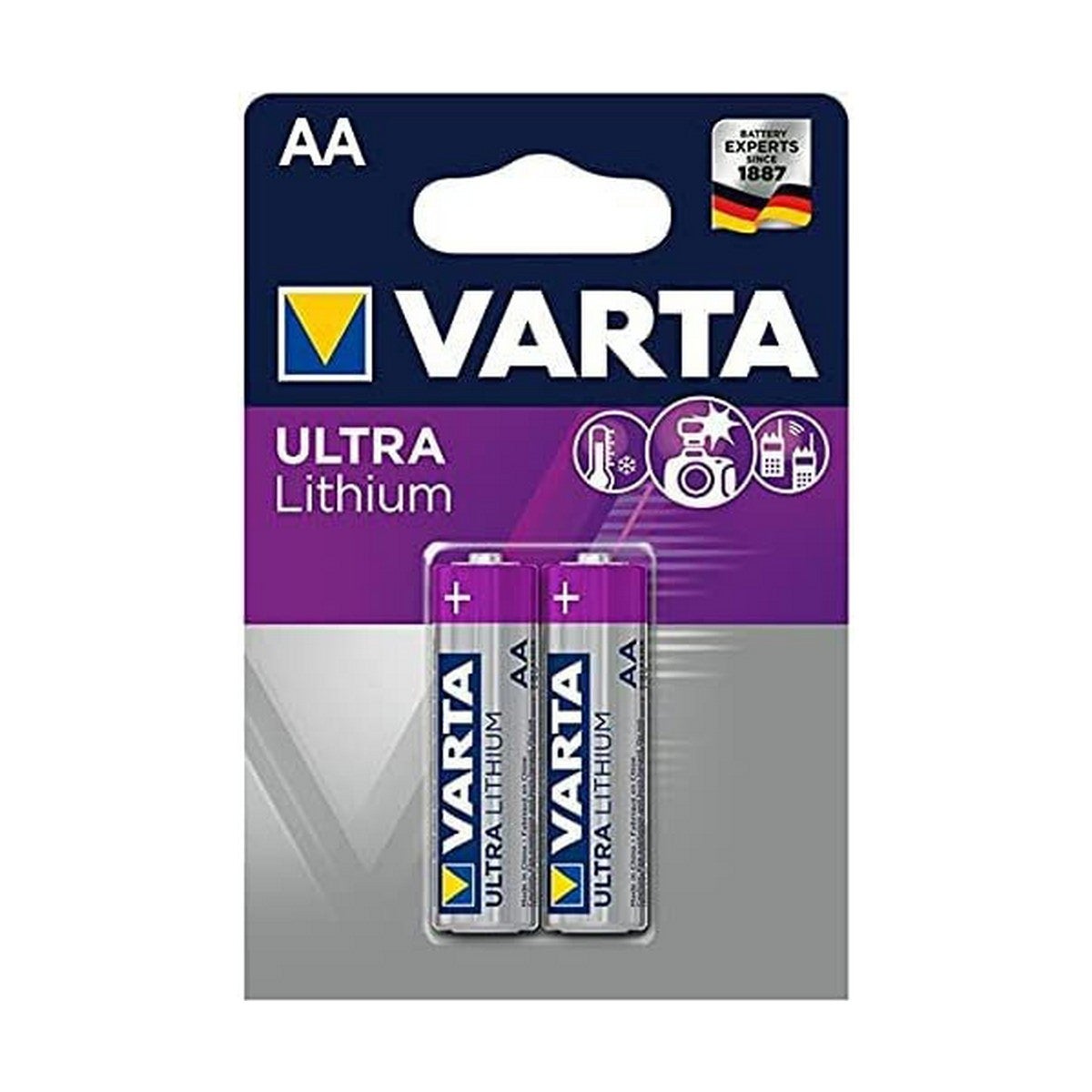 2 Piles LR06 VARTA AA ULTRA Lithium - 5