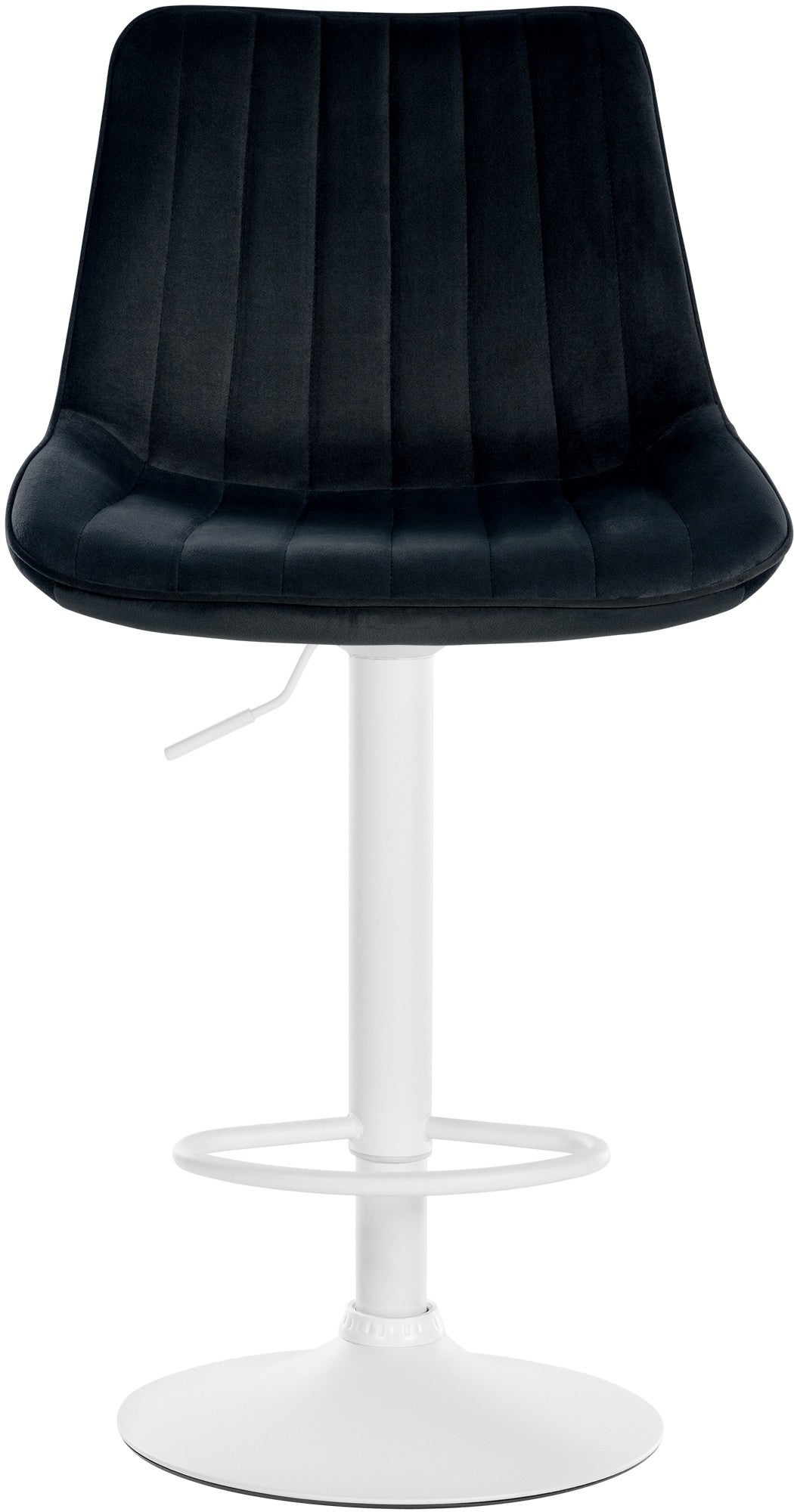 Lot De 2 Tabourets De Bar Lentini En Tissu Pied Trompette En Métal Noir