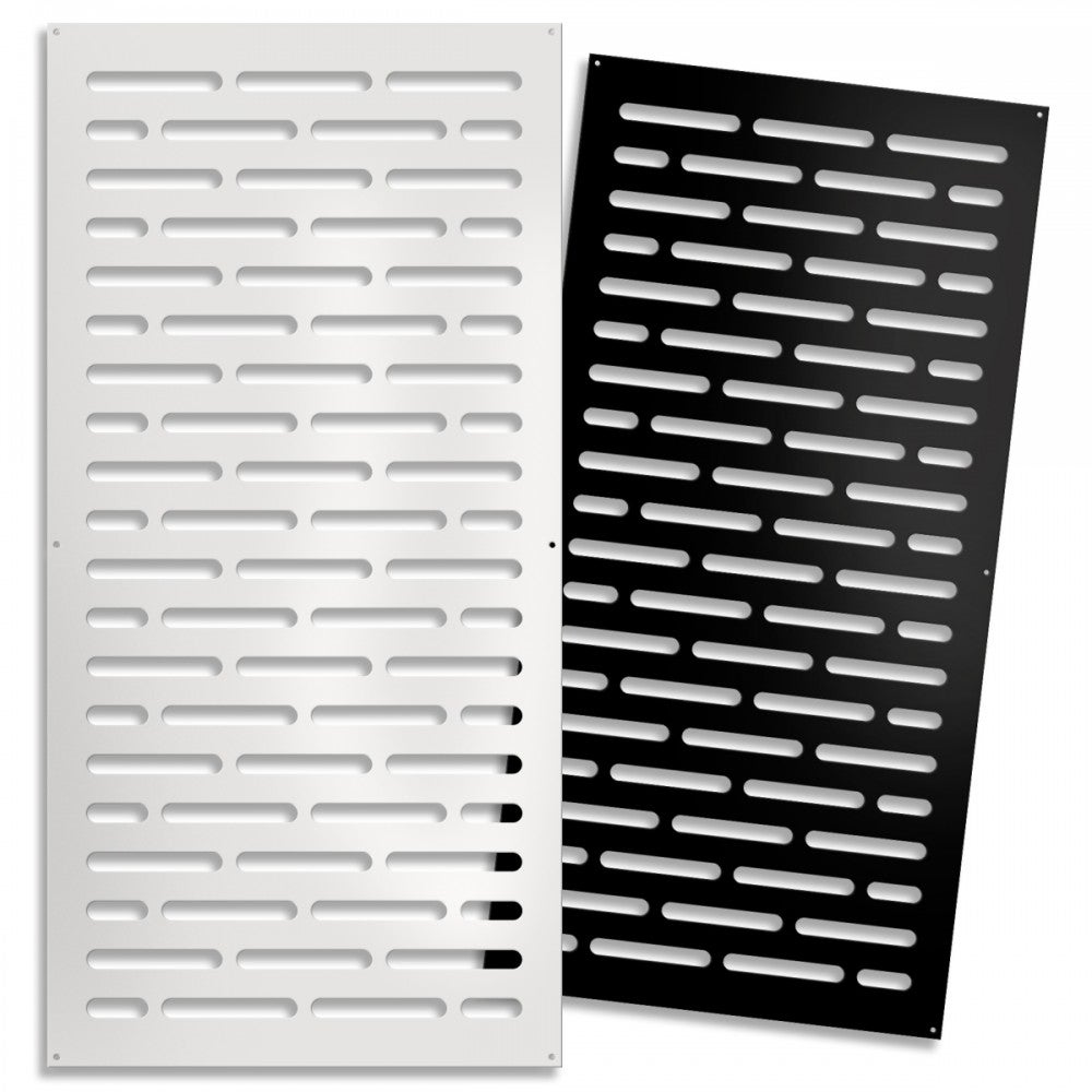 HOT DOG - Panel perforowany z PVC - Biała osłona przeciwsłoneczna, 73x148 cm, grubość 10 mm