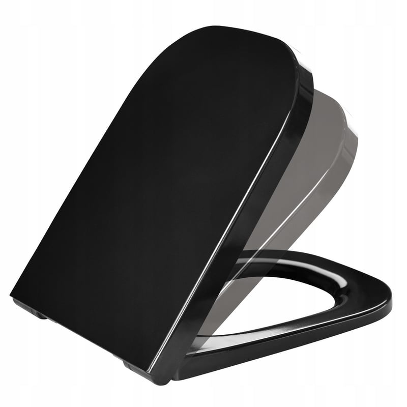 Deska wc sedesowa CZARNA do ROCA GAP wolnoopadająca wypinana antybakteryjna