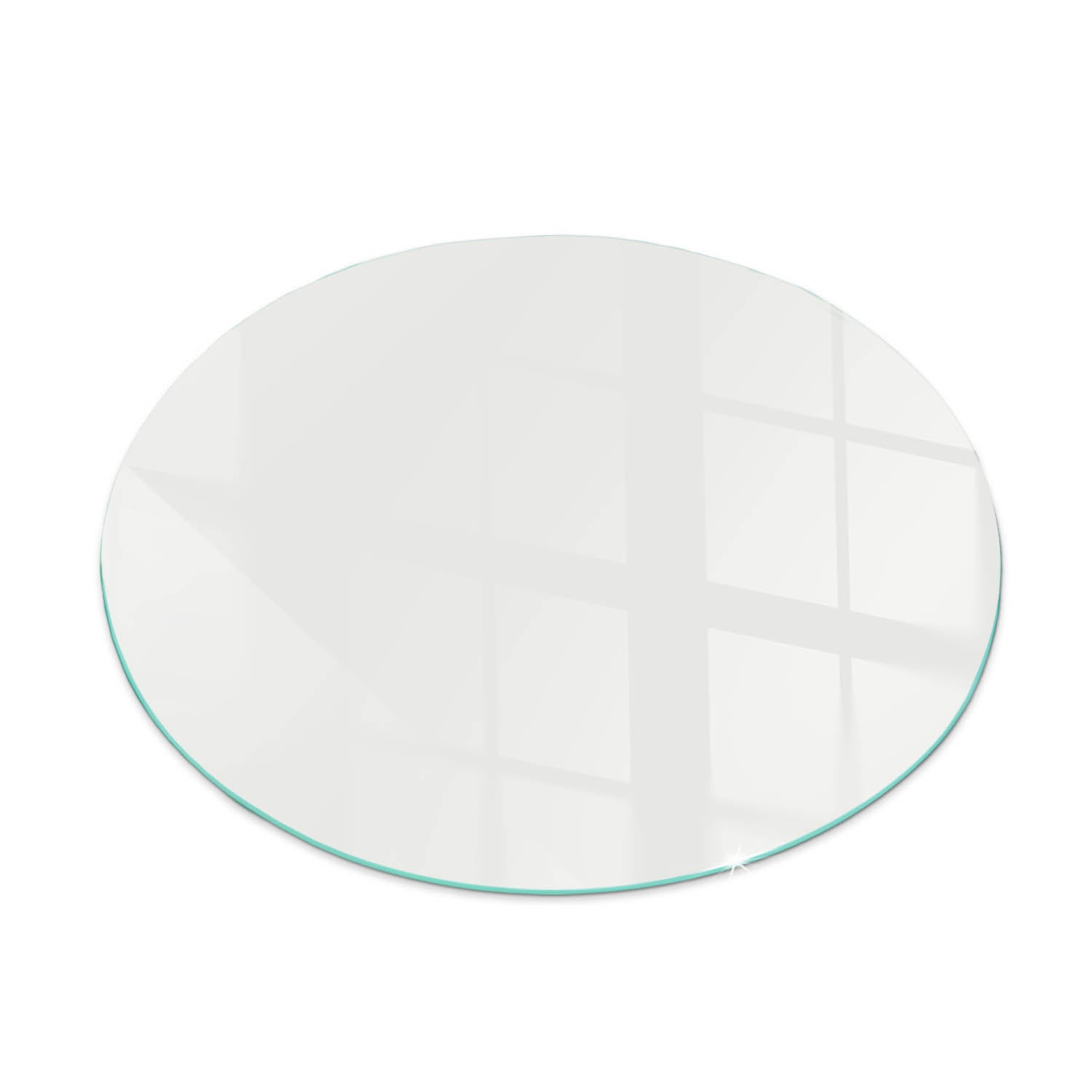 Szklana podkładka pod kominek ze szkła hartowanego - fi 80 cm - Kolor Ivory - TULUP