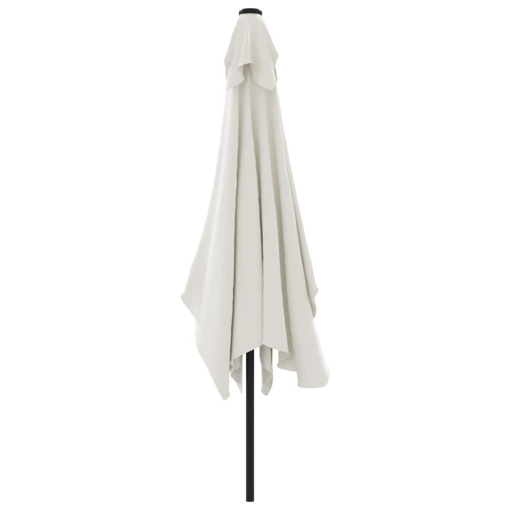 Parasol | Parasol de jardin 200 x 300 cm Blanc sable Rectangulaire CFW51637 - 4