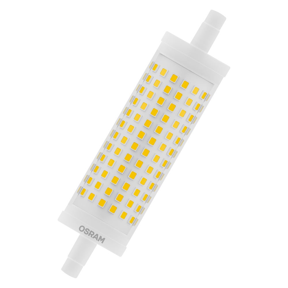 OSRAM LED Line avec culot R7s Retrofit, 19 W / 2452 lm, lumière blanche froide et claire de 4000 K, non dimmable. IP20, verre sans plomb, diamètre 28 - 3