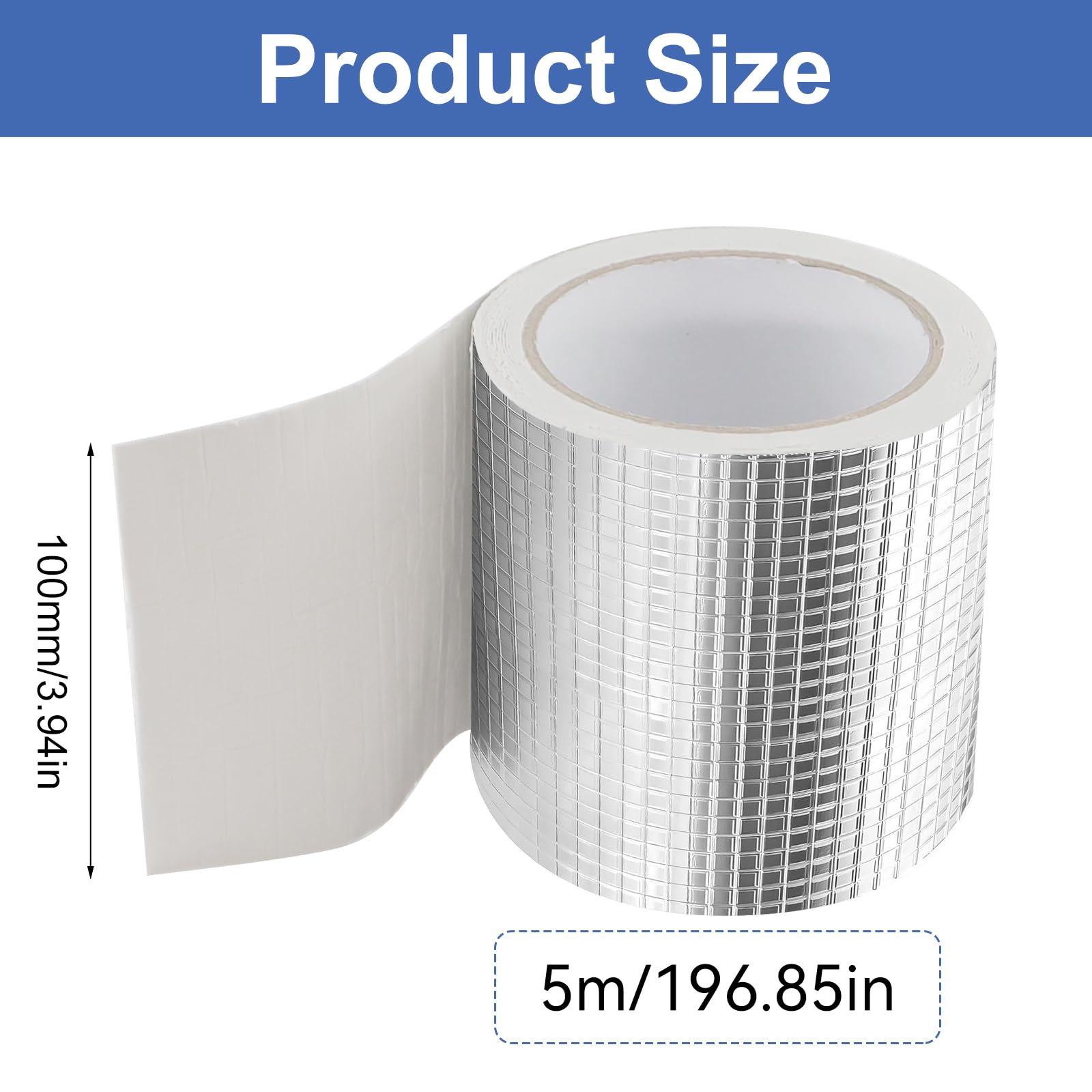 Ruban Butyle en Feuille D'aluminium, Scotch Etanche Eau, Ruban Etancheite 100MM × 5M, Scotch Anti Fuite pour Sceller les Fissures dans Gouttières - 2