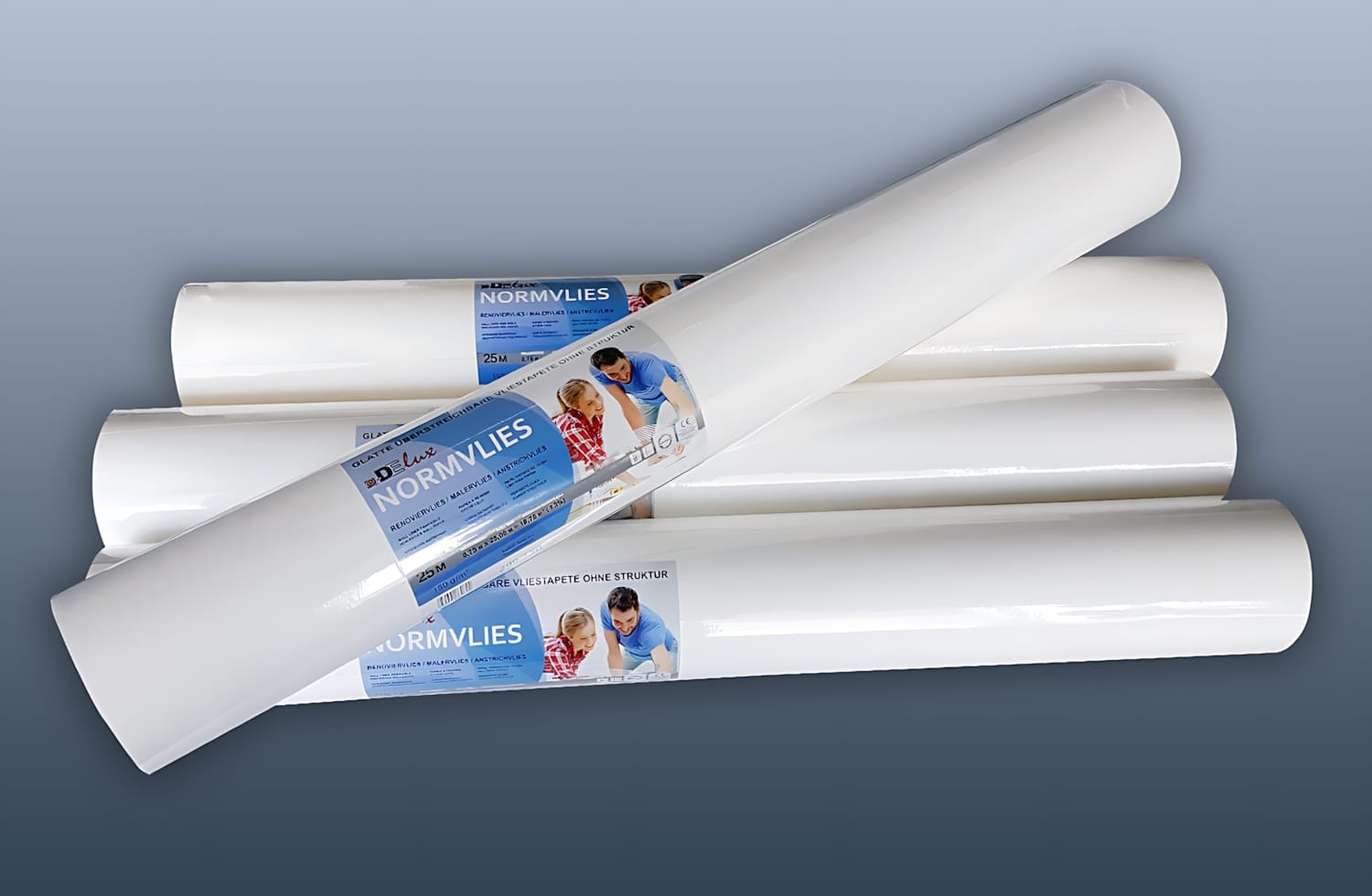 Intissé de rénovation revêtement non-tissé de lissage 150 g Profhome NormVlies 299-150 intissé à peindre professionnel 1 rouleau - 4