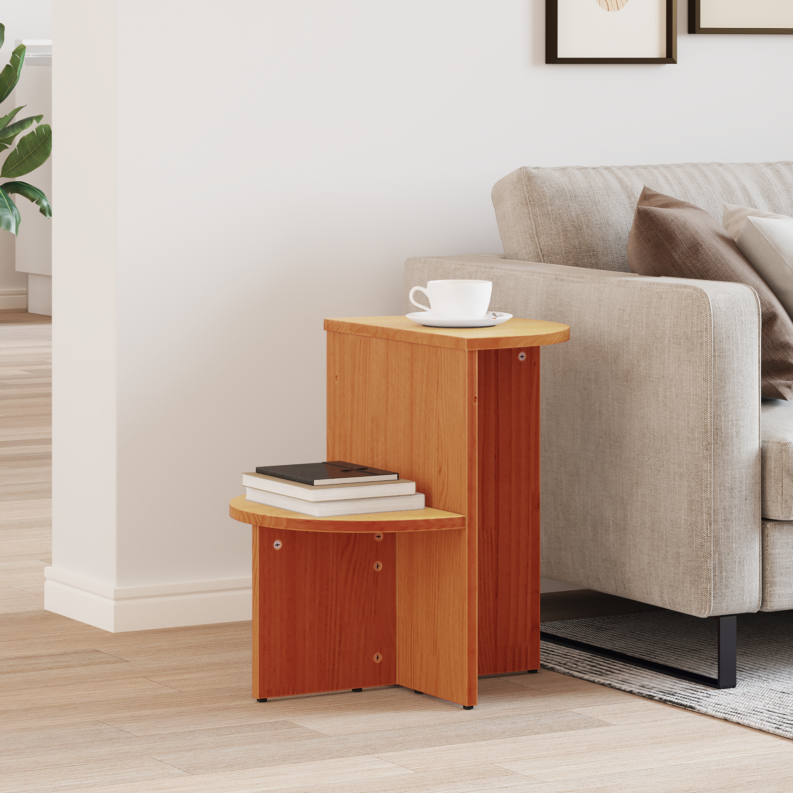 Stolik kawowy Woskowy Brąz 50 x 40 x 50 cm Lite drewno sosnowe vidaXL