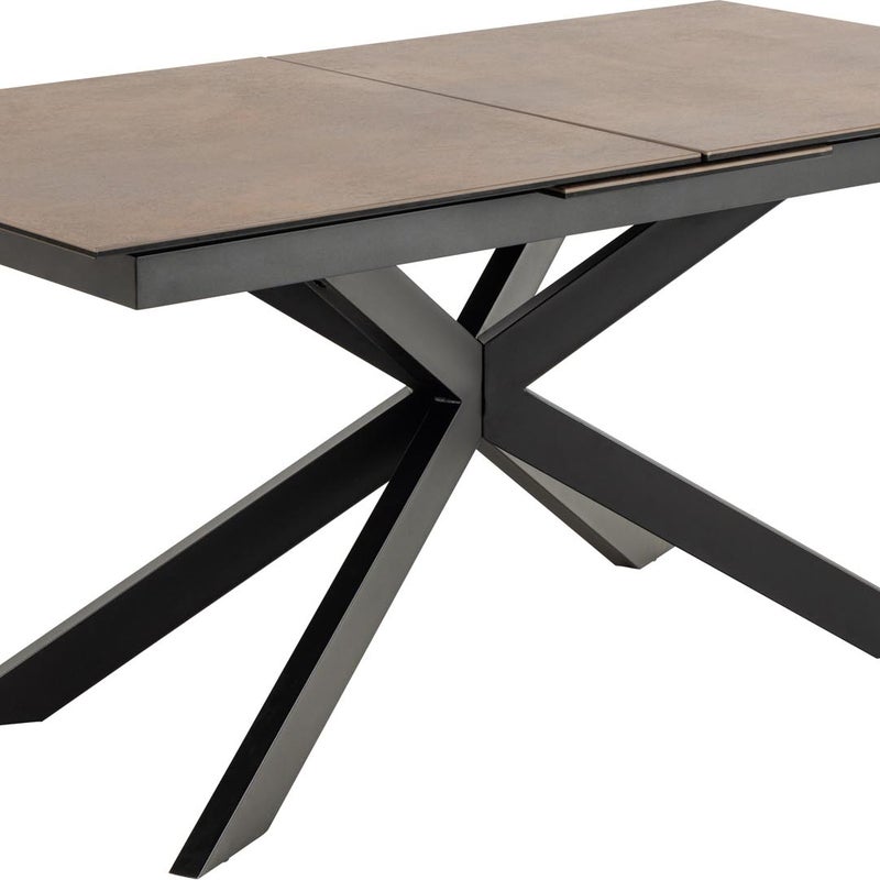 Irwine stół do jadalni 90x168/210cm zawiera dodatkowe blaty, 1 brązowy.