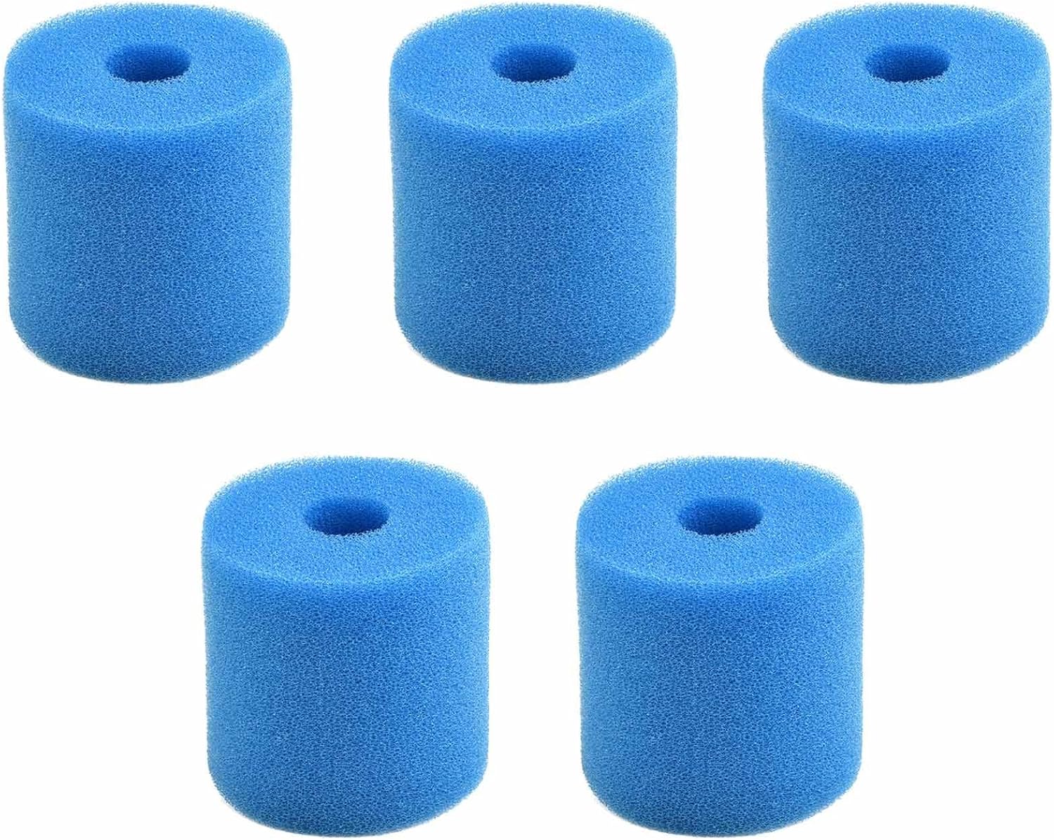 Zestaw 5 piankowych wkładów do filtrów basenowych Intex typu H - wielokrotnego użytku i zmywalne - 10,2 x 9 cm