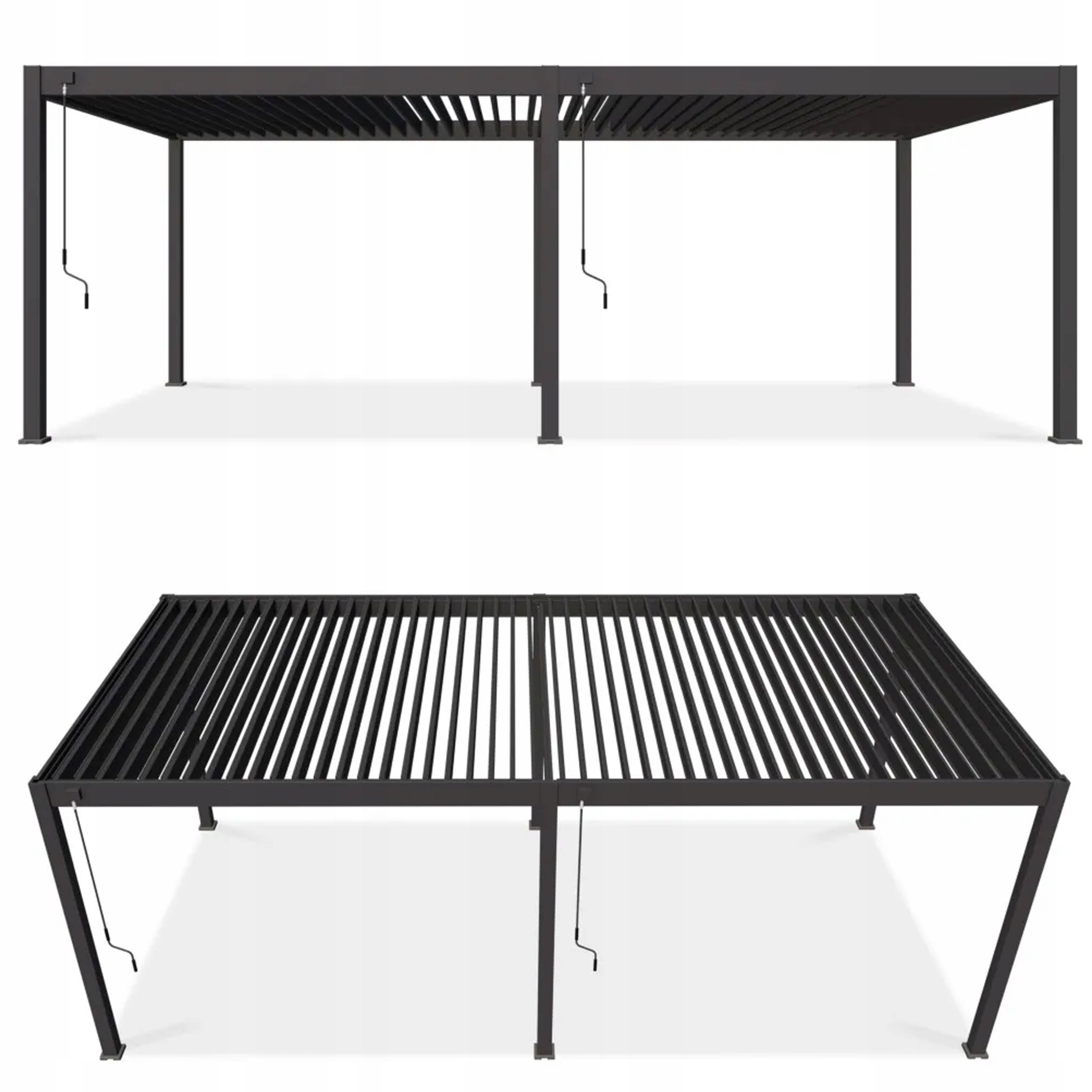 Pergola Aluminiowa Tarasowa DELUXE Duża 3,6x7,2 m Antracytowa Gutroof 1 szt