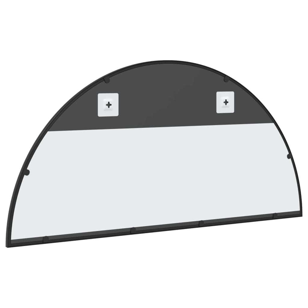 Miroir mural noir 100x50 cm arche fer vidaXL - 5