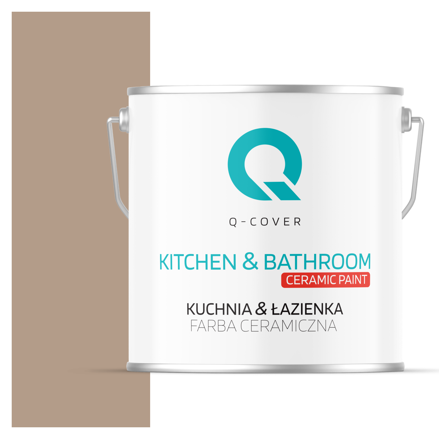 Farba Ceramiczna Kuchnia &amp; Łazienka Q-Cover Orzechowy H4934 Głęboki Mat 5L