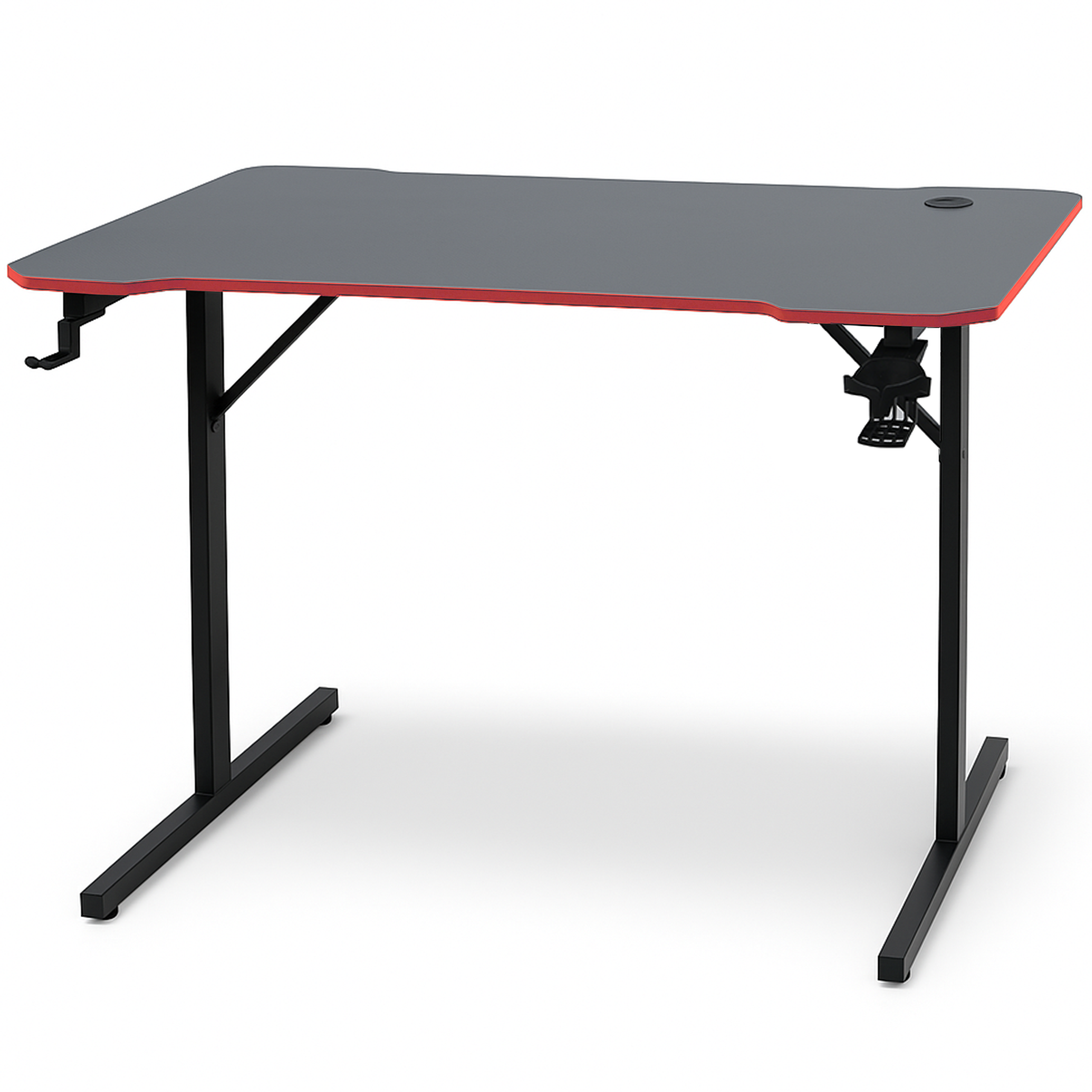 Nowoczesne biurko gamingowe komputerowe do komputera BG100 120x70 czerwone