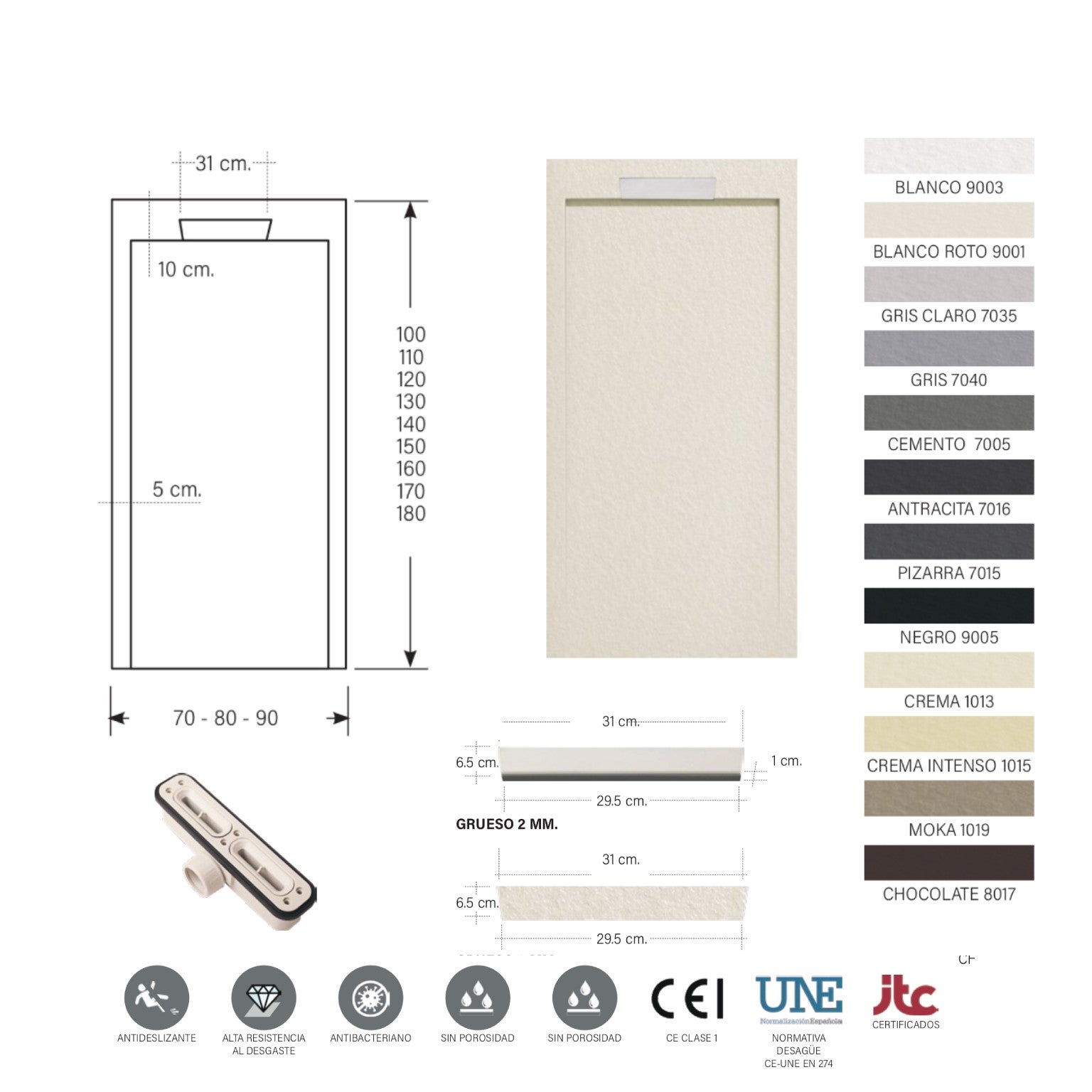 Tappetino Scolapiatti In Silicone LISH - XXL 61 X 45 Cm, Grigio Ardesia, Lavabile In Lavastoviglie, Multiuso - 4
