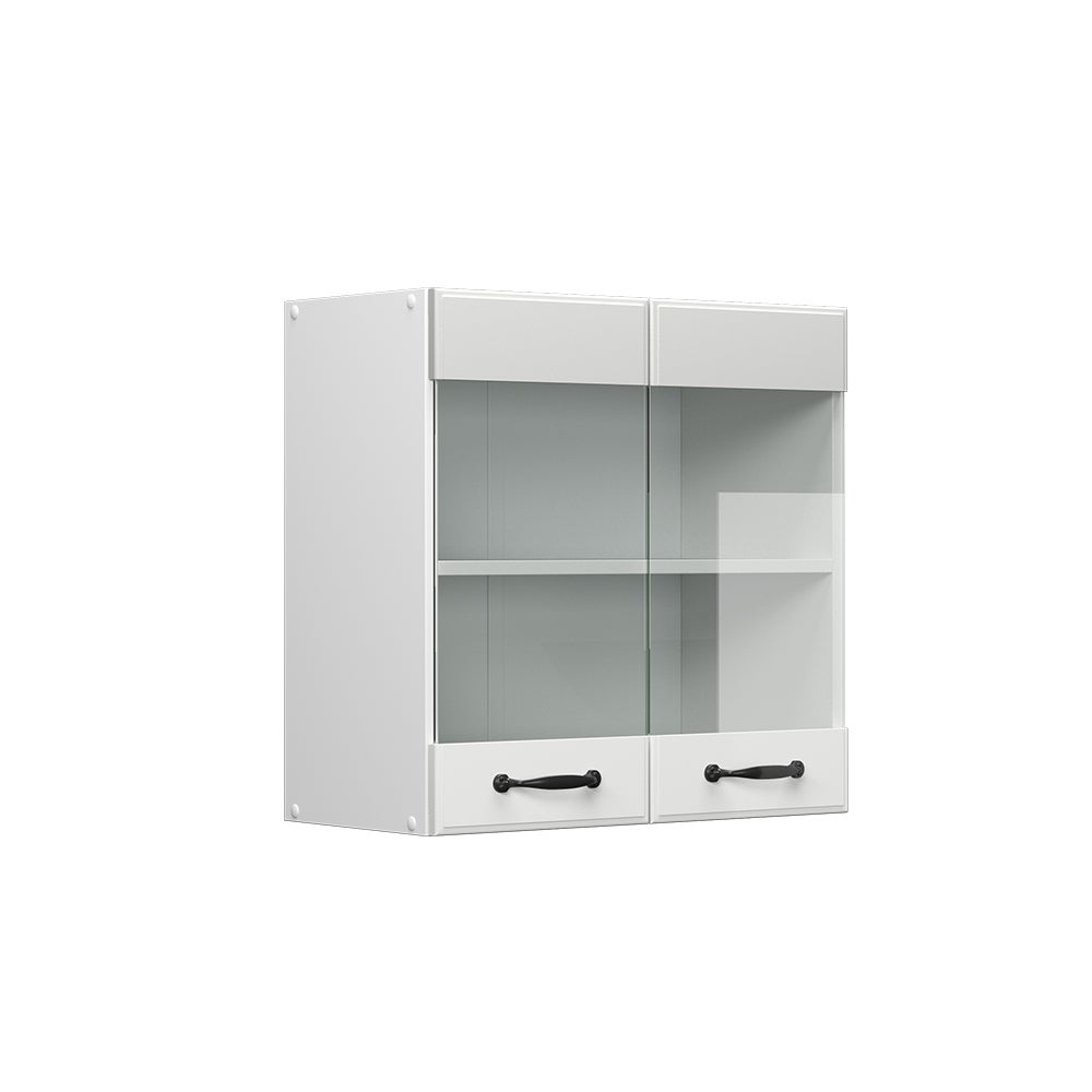 Vicco Meuble de cuisine haut vitré R-Line, Blanc campagne, 60cm | Leroy