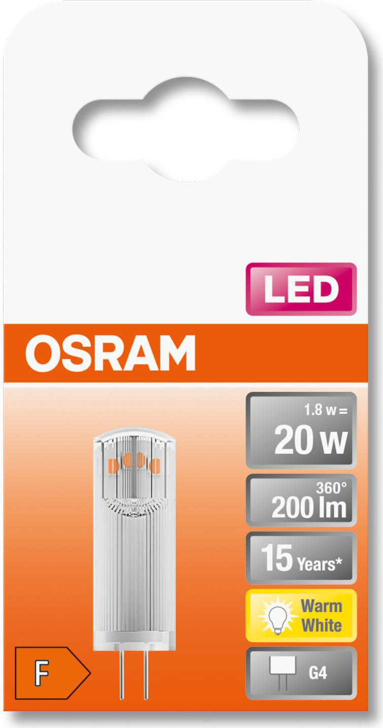 Osram STAR lampada LED Bianco caldo 2700 K 1.8 W G4 F - 5
