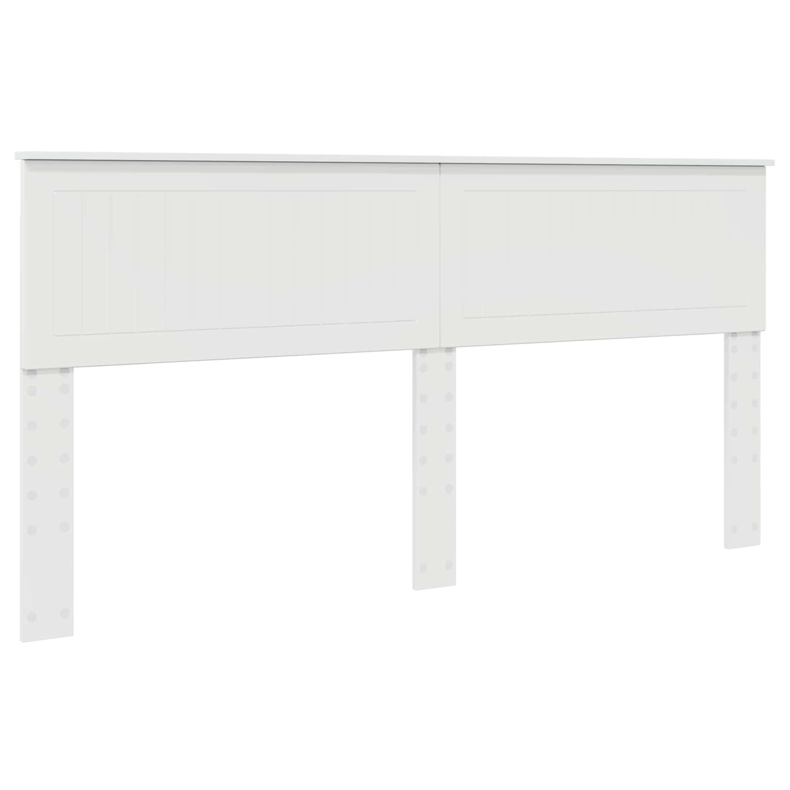 Cadre de lit avec tête de lit, blanc, 180 x 200 cm, pin massif - 6