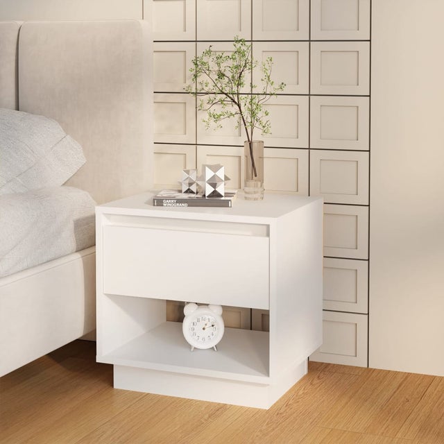 Table De Nuit Vicco Dany - Blanc - 65x35x35 Cm - Meuble Chevet à Assembler
