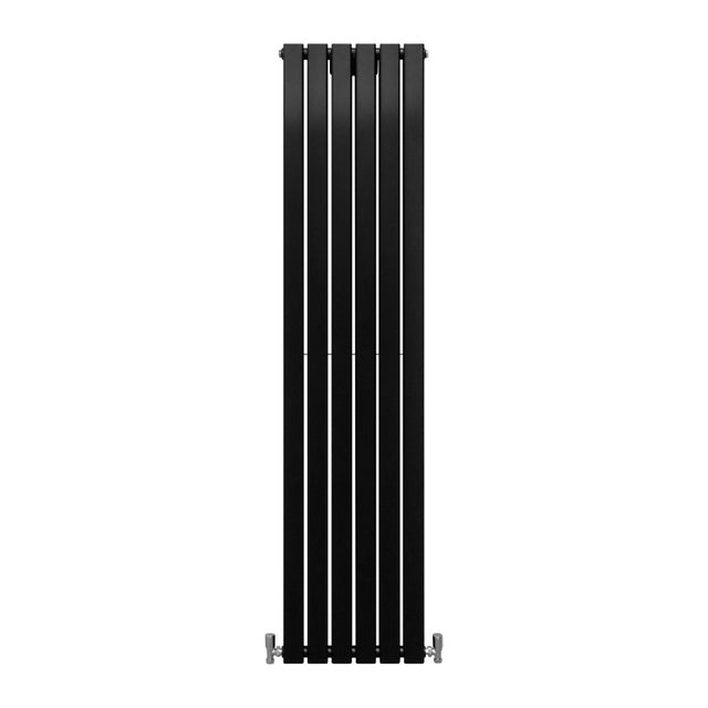 Radiateur Plat Mural 180 x 42 cm Noir Mat Pour Salle de Bain, Cuisine, Maison Moderne Design Scandinave [Kit de
