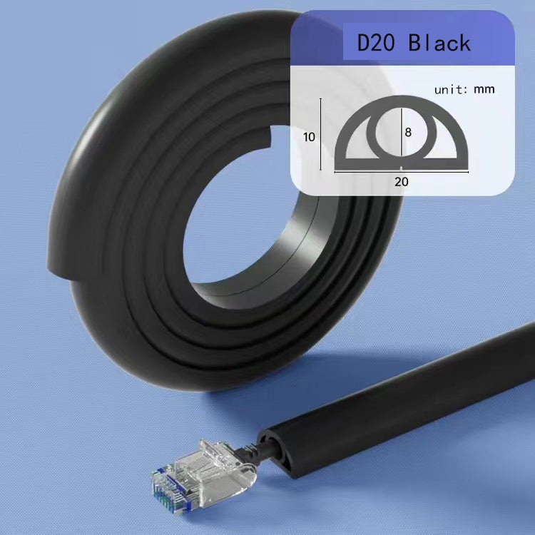 Goulotte De Câbles Noire à Fermeture Automatique Pour Une