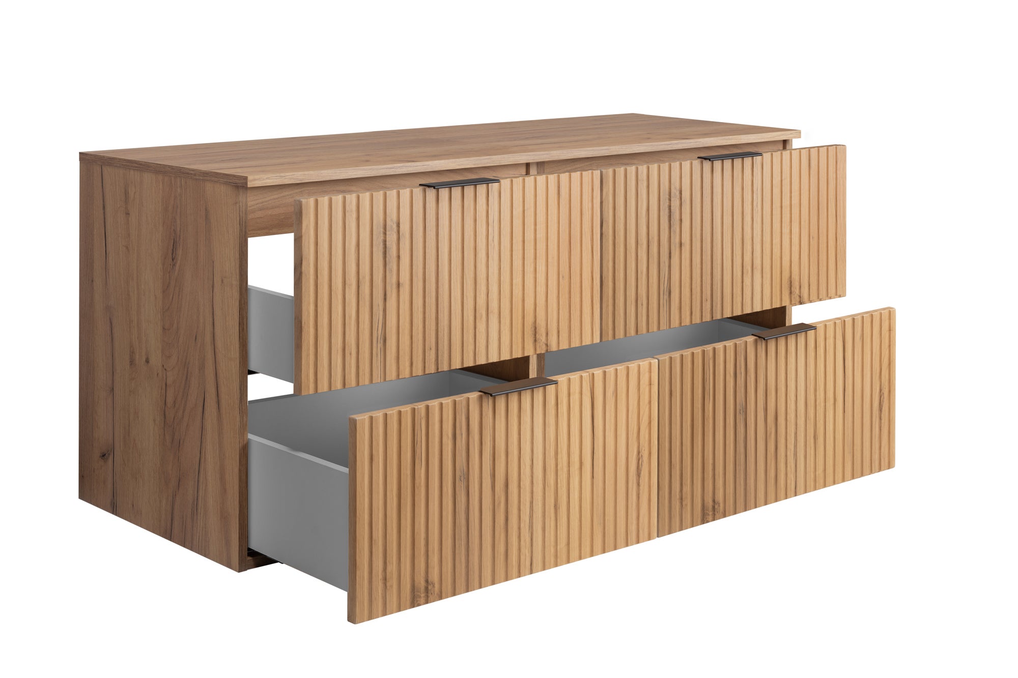 Meuble à suspendre FLOW couleur chêne avec le plan 120 cm - 5