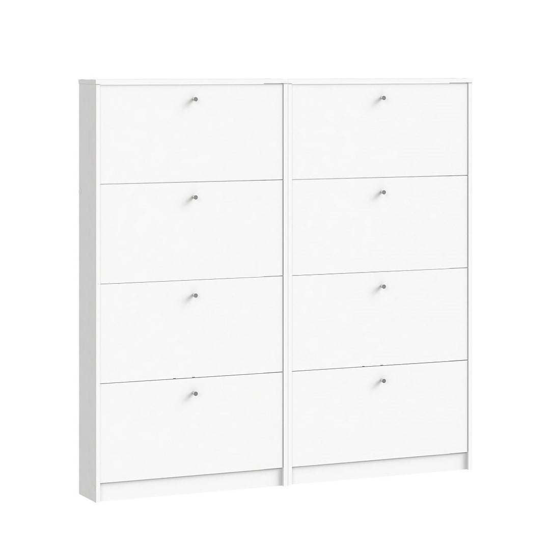 Escape szafka na buty z 8 drzwi, szerokość 150 cm, wysokość 148 cm, biały.