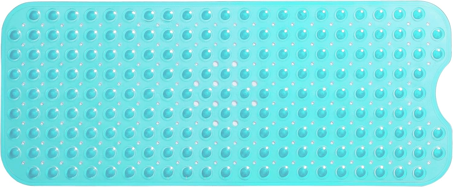 Bardzo długa, antypoślizgowa mata do wanny i prysznica, 100 cm x 40 cm (tylko do wanien gładkich/nietwardych*1), winylowa, zielona