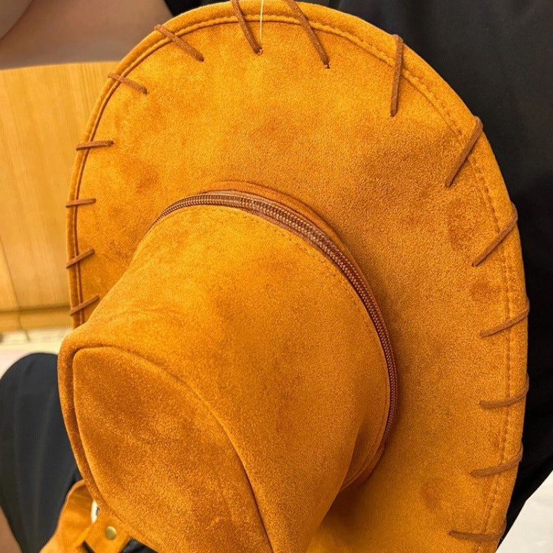 Mochila em formato de chapéu de caubói, bolsa estilo faroeste para ...