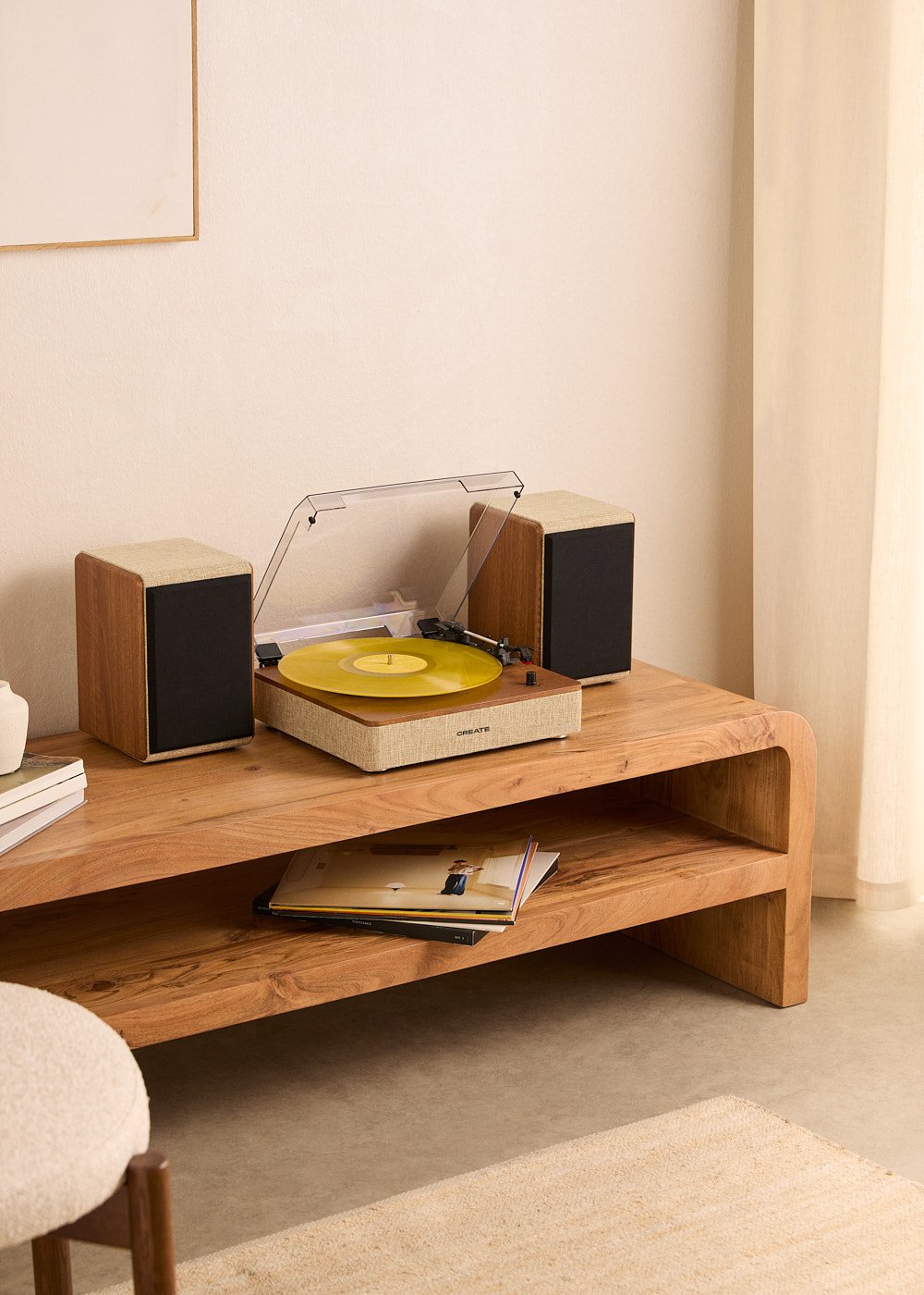 CREATE - RECORD PLAYER PRO - Tourne-disque avec 2 haut-parleurs ...