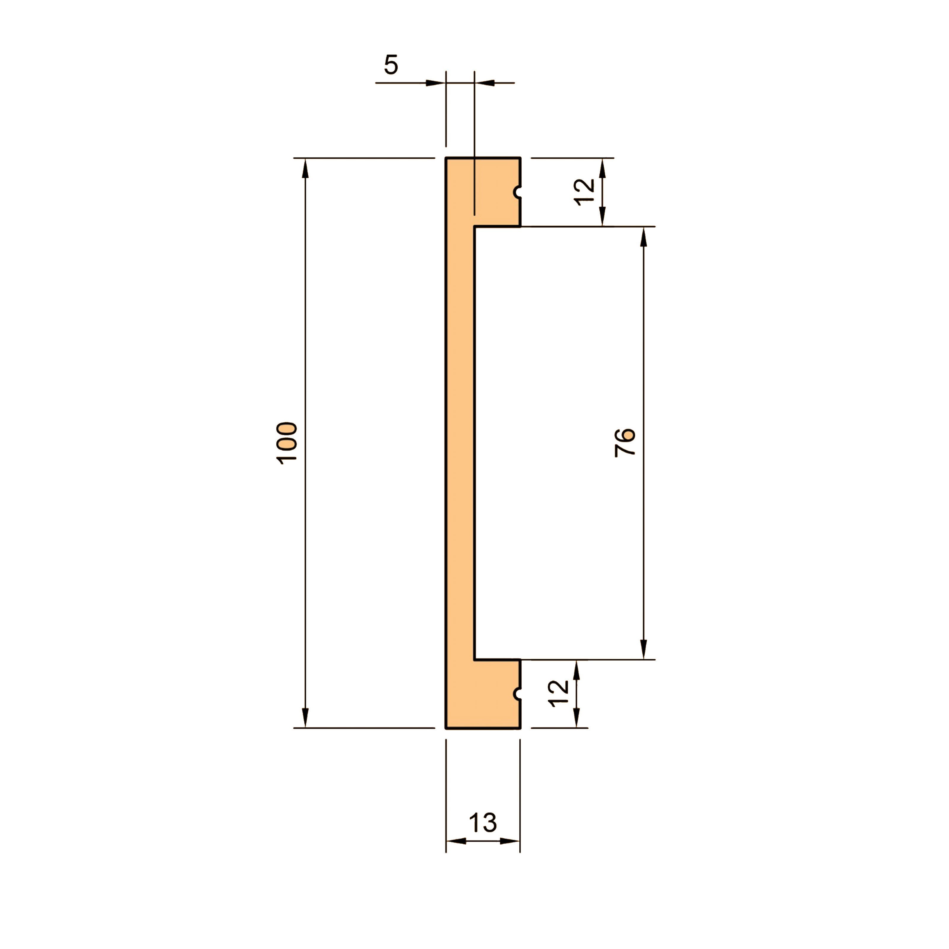 Passe-câbles pour plinthes WHITE SQUARE 100x13 en POLYMÈRES - Polystructuré (prix au mètre linéaire) - 2