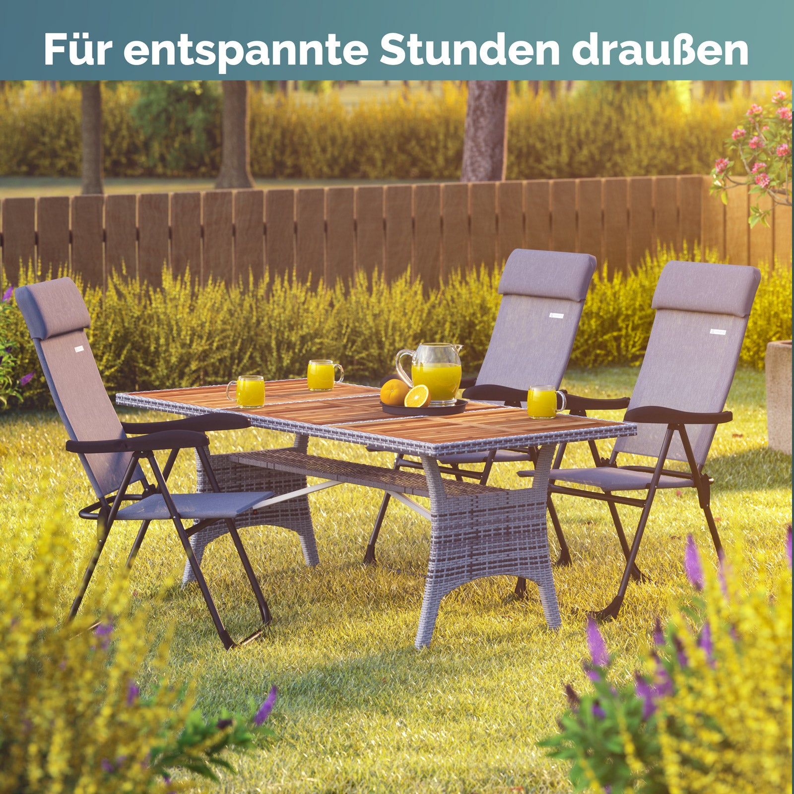 Chaise de jardin sans coussin Flivastore en Métal Gris - 6