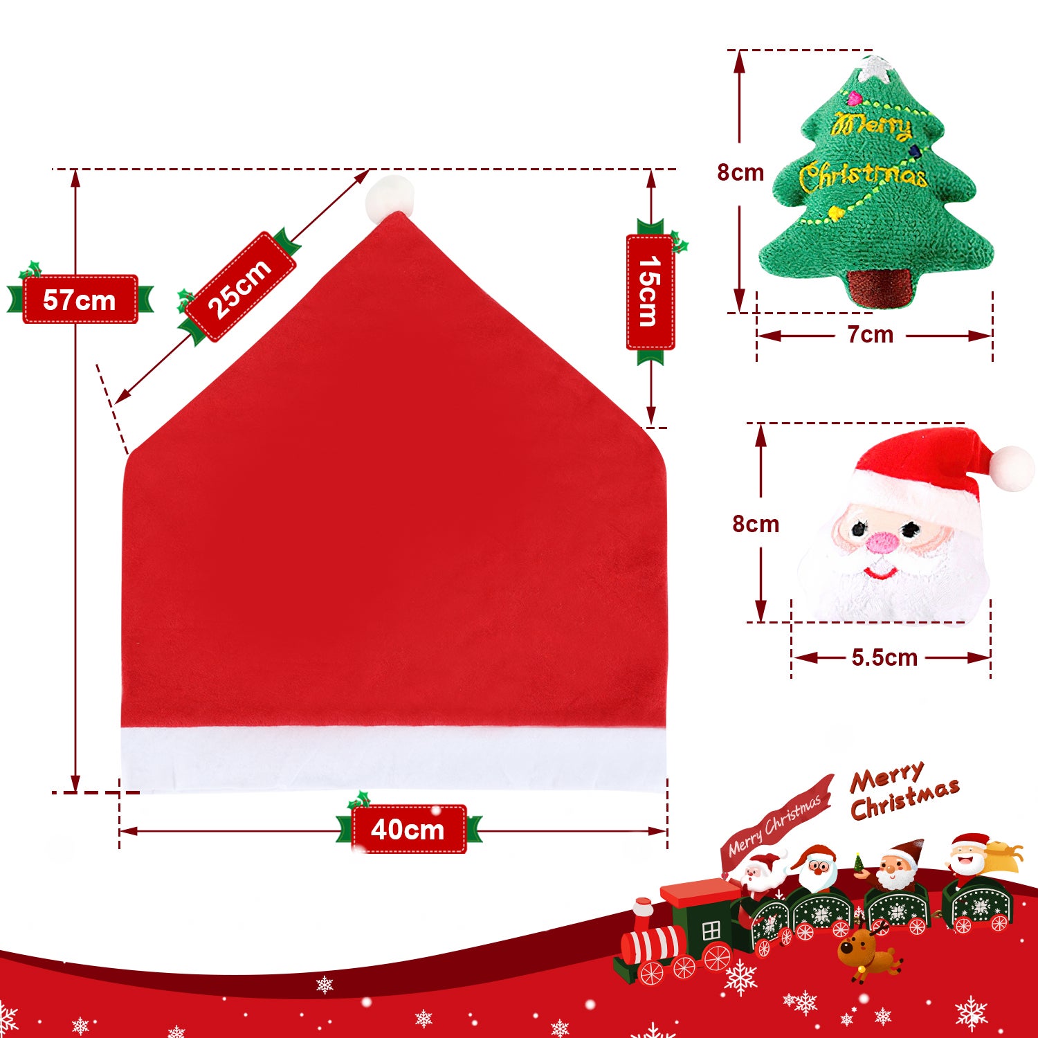 Copri sedia set di 6x coprisedia Copri sedia di Natale per la decorazione della festa Dner coprisedia - 2