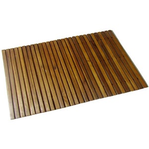Tapis de douche en bois, Tapis Antidérapant, Accessoire Salle de Bain, Dimensions 45 x 45 cm