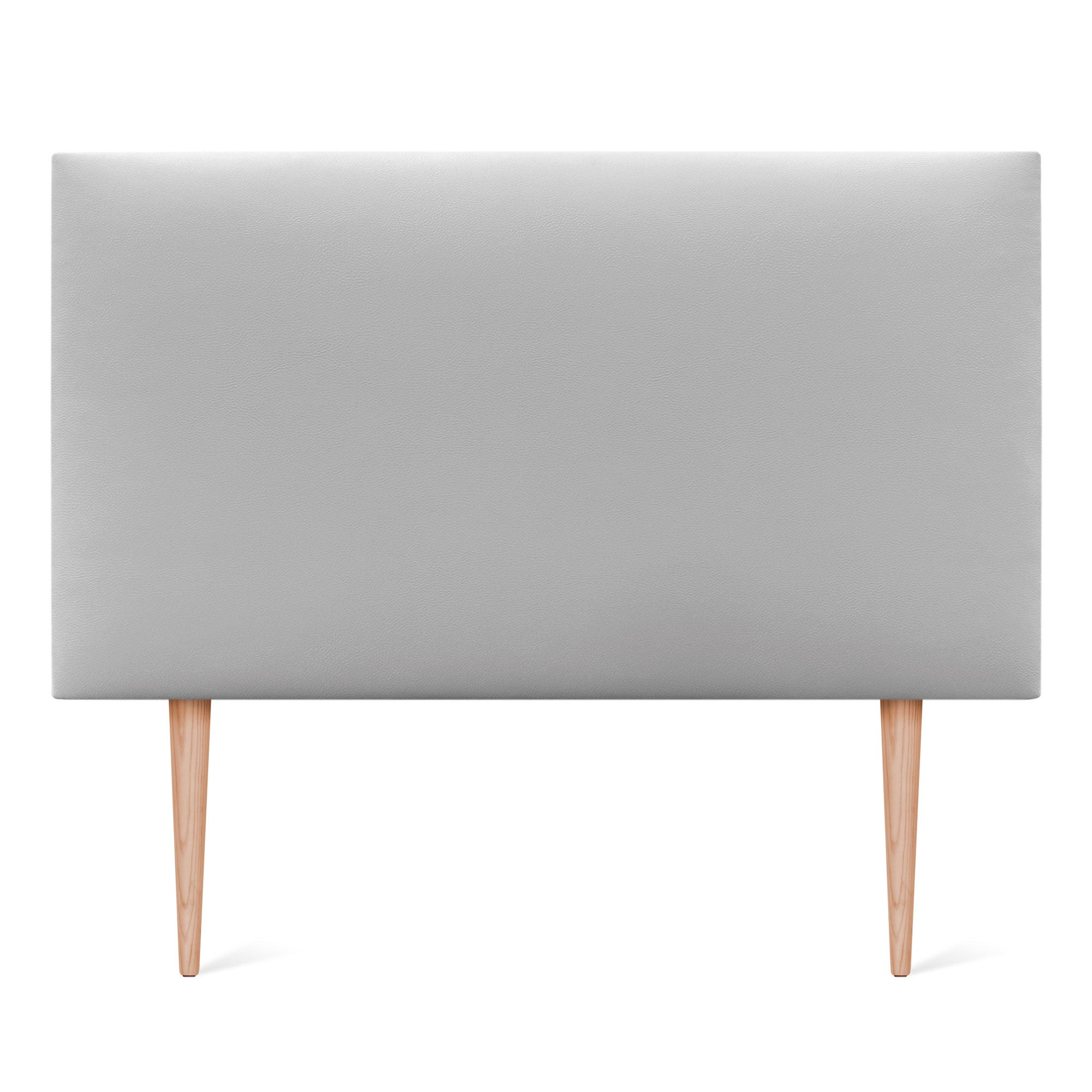 DHOME Cabecero de Polipiel Liso y con Patas cabeceros Cabezal tapizado Cama (Polipiel Gris Claro, 90cm (Camas 70/80/90)) - 3