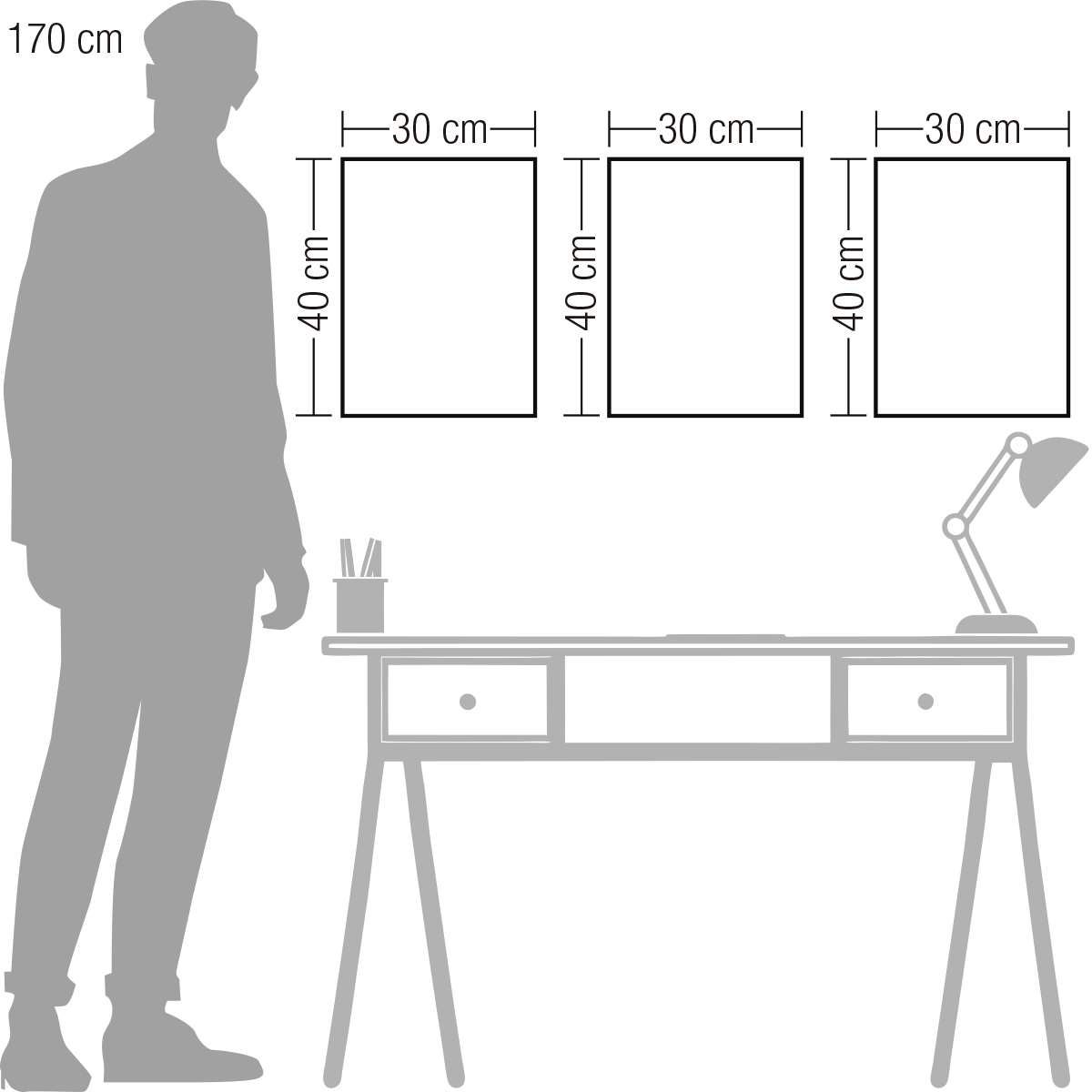Amalfi - Lot de 3 affiches urbaines de style vintage (impressions sur papier, 40x30 cm, sans cadre) - 4