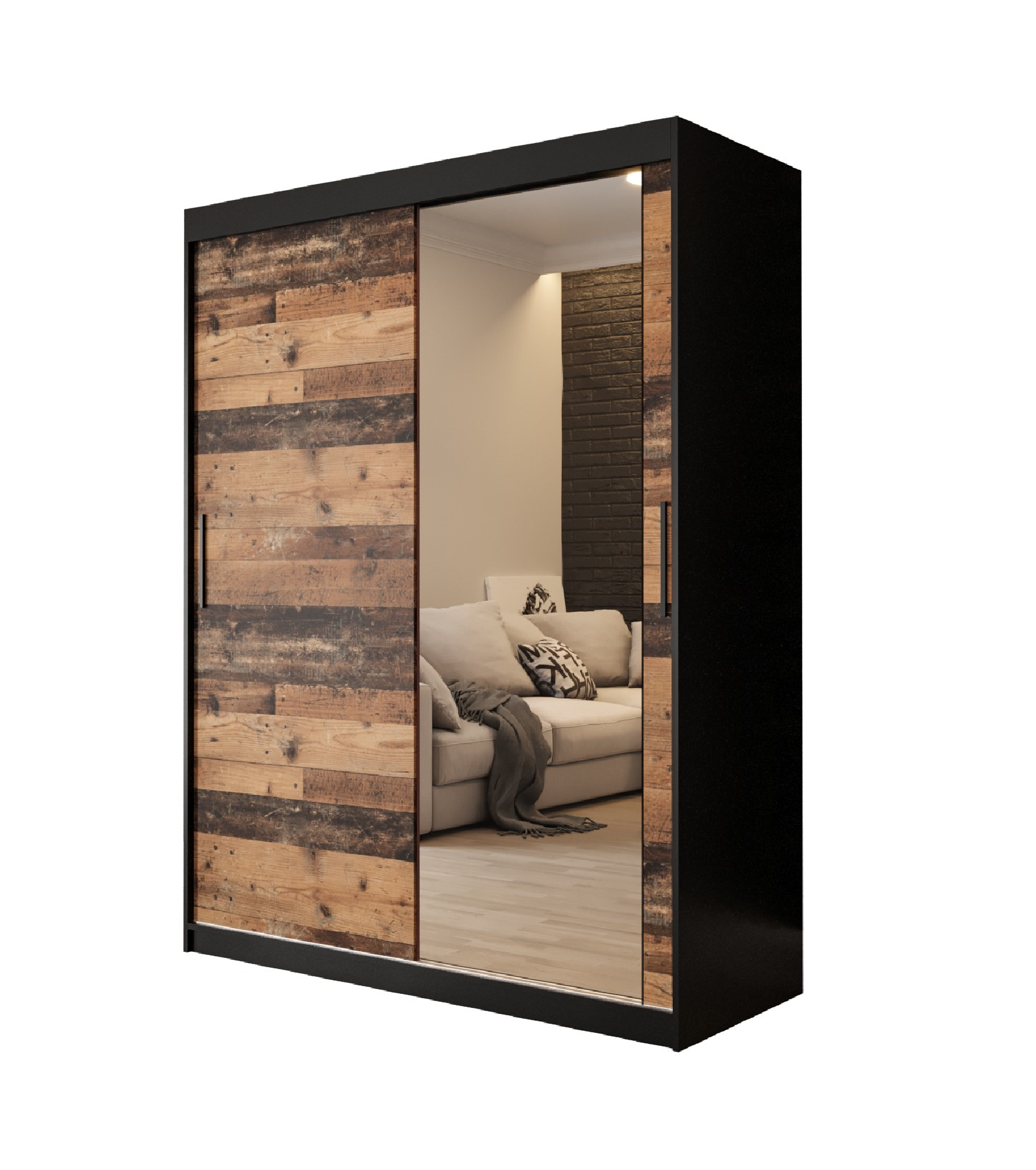 Szafa przesuwna garderoba OLD STYLE T2 150 x 62 x 200 cm - Abiks Meble