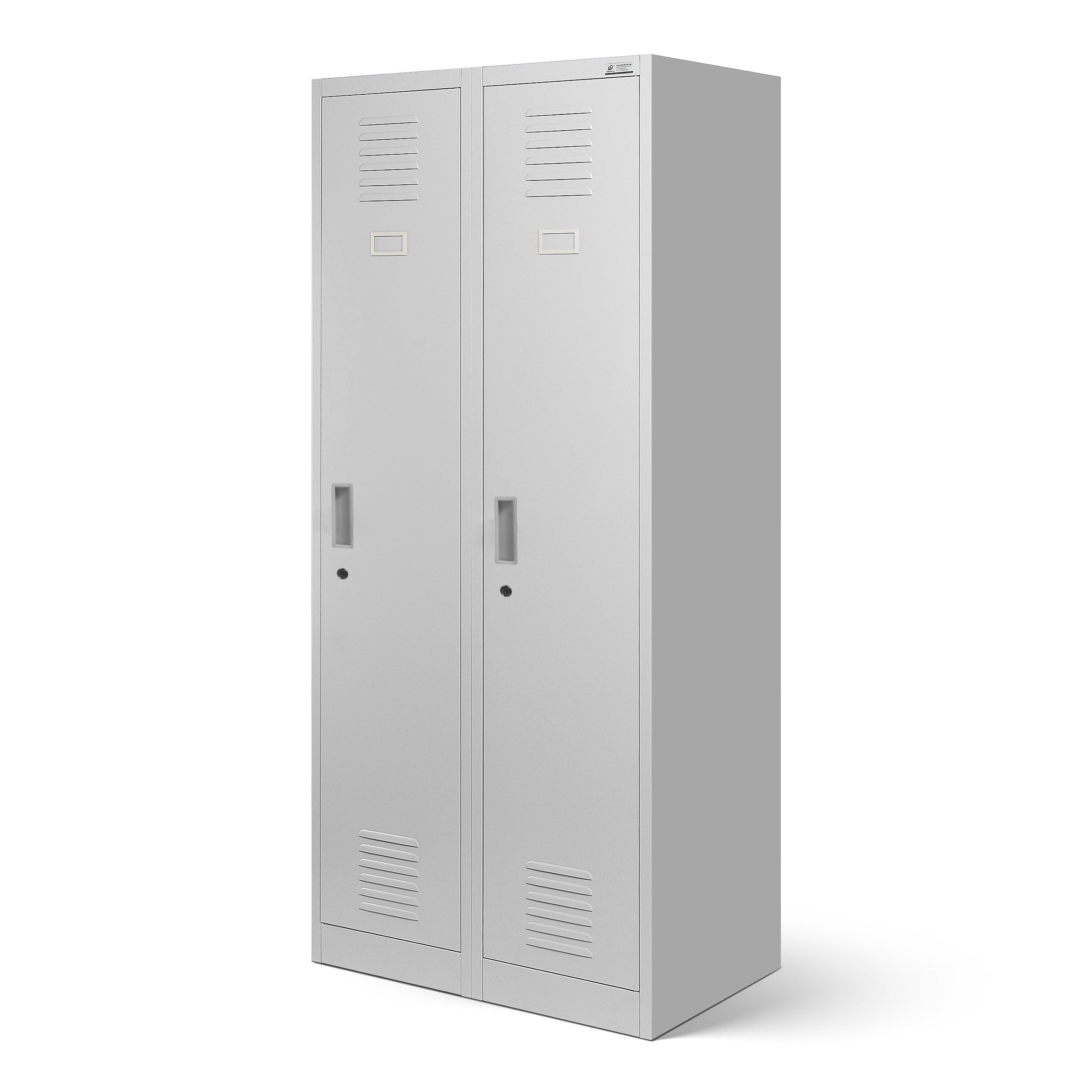 Metalowa Szafka BHP z 2 Przegrodami | 180 x 80 x 50 cm | Szara