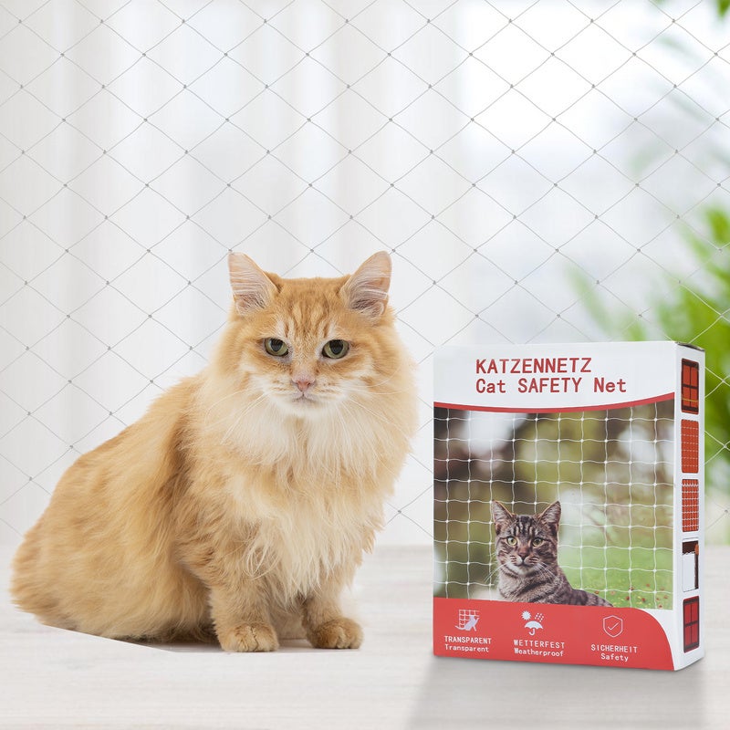 Filet de protection pour chat Filet de balcon de protection pour fenêtre avec matériel de montage et fixation 3x8m - 9