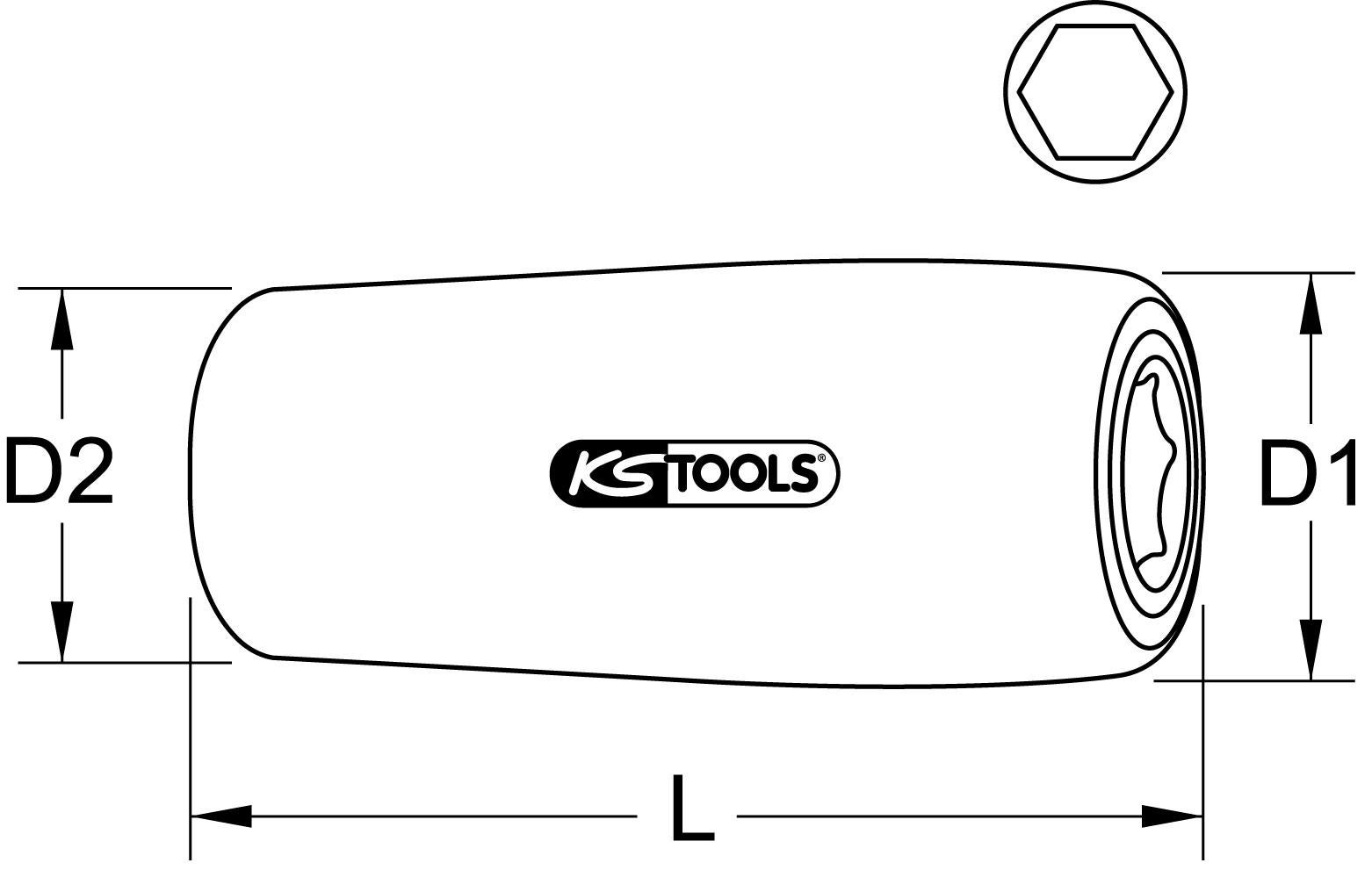 KS TOOLS Crochet pour embouts 3/8