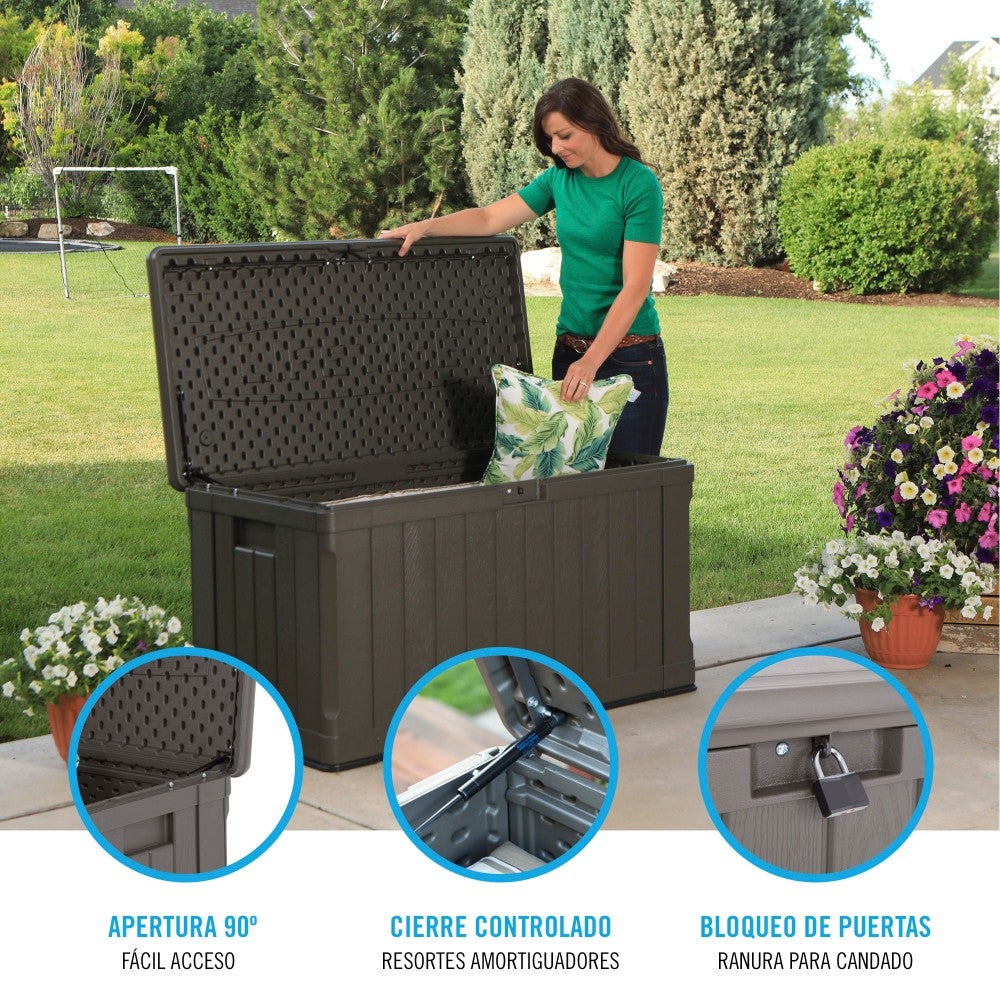 Caixa de armazenamento para jardim ultrarresistente (UV100+), marrom - 3