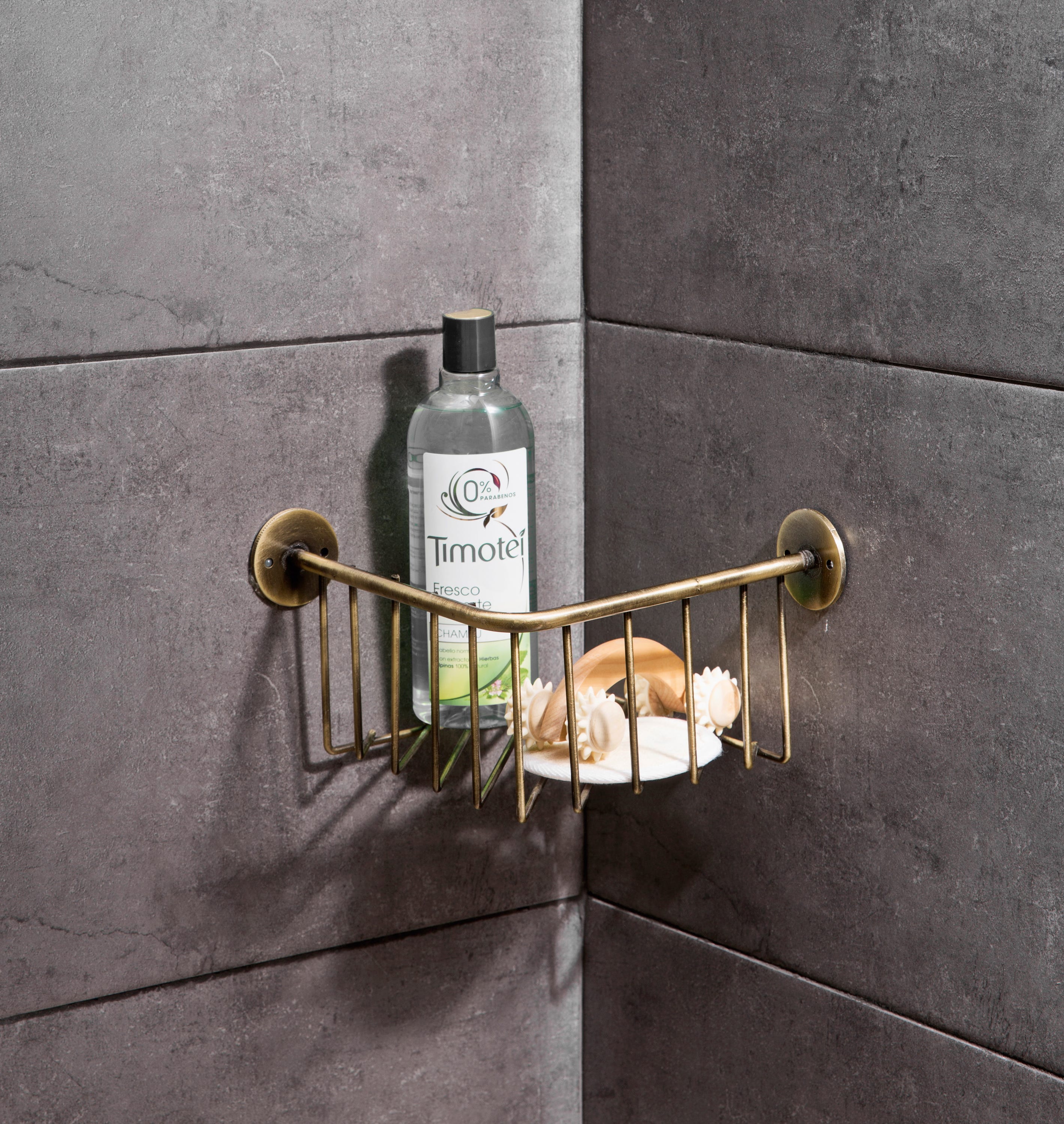Organisateur de douche Panier Pour Intérieur De Douche jaune / doré 21x12.5x21 cm - 2