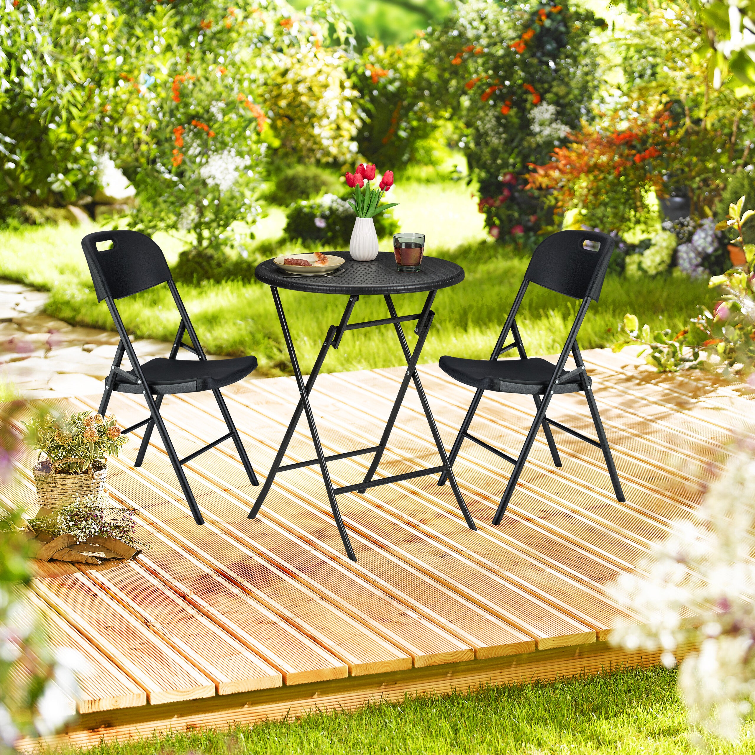 Sedie Sedute Da Esterni Relaxdays Sedie Pieghevoli Da Giardino