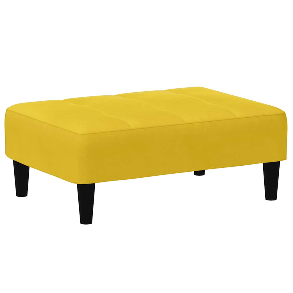 Divano Letto 2 Posti con Sgabello Giallo in Velluto vidaXL - 7