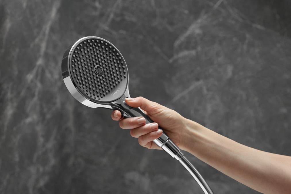 HANSGROHE Ensemble support mural et douchette 130 3jet avec flexible de douche 160 cm chromé Rainfinity - 2