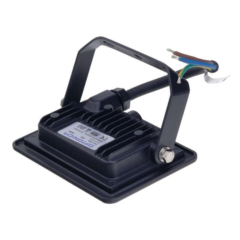 Projecteur LED 10W (50W) Noir Étanche IP65 800lm - Blanc Naturel 4500K - 2