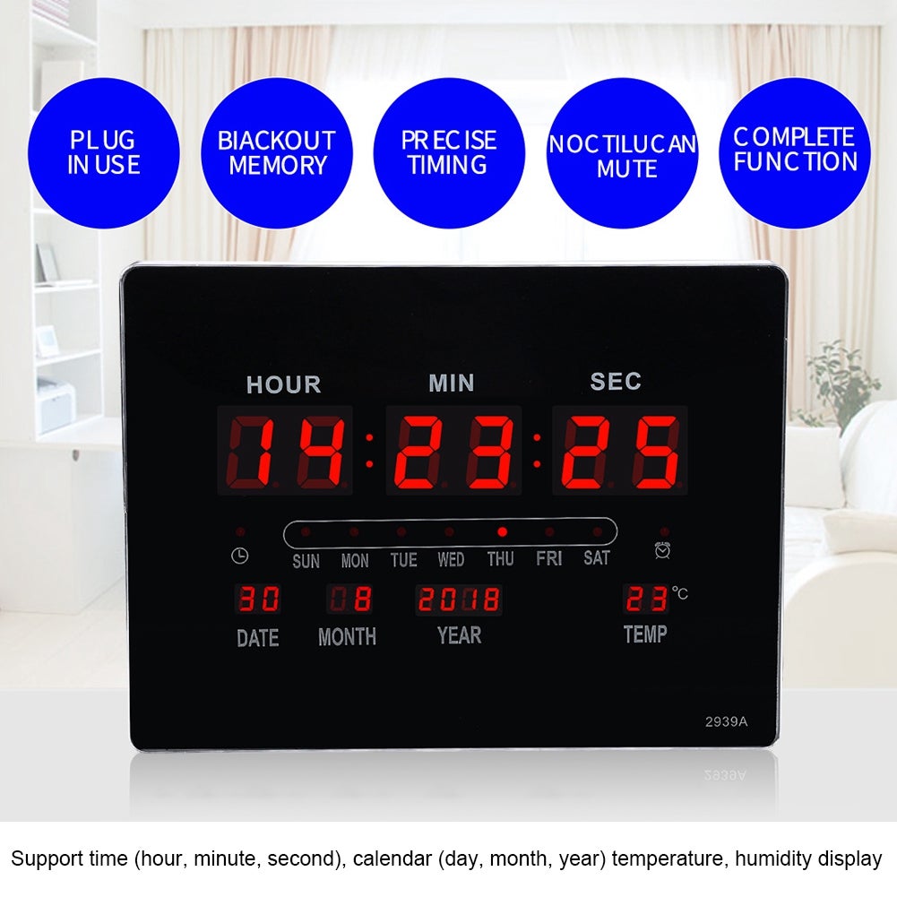 Orologio da parete elettrico per uso domestico con calendario