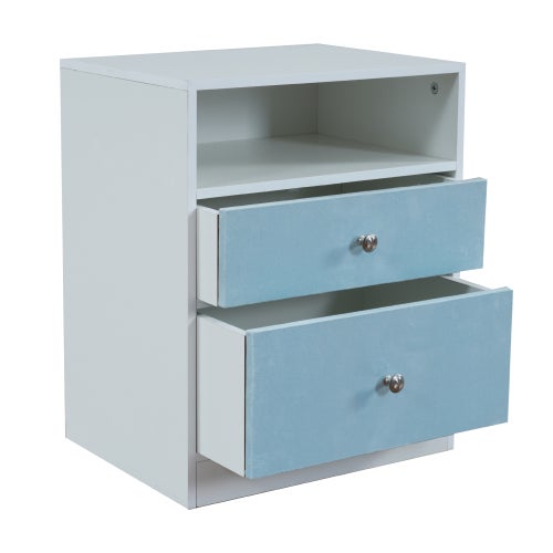 Comodino Sospeso Salvaspazio Con Porta Cavi, In ABS Resistente, Si Aggancia Al Letto Senza Viti, 32x23,5 Cm, Bianco, Per Camera Da Letto E Letti A Castello