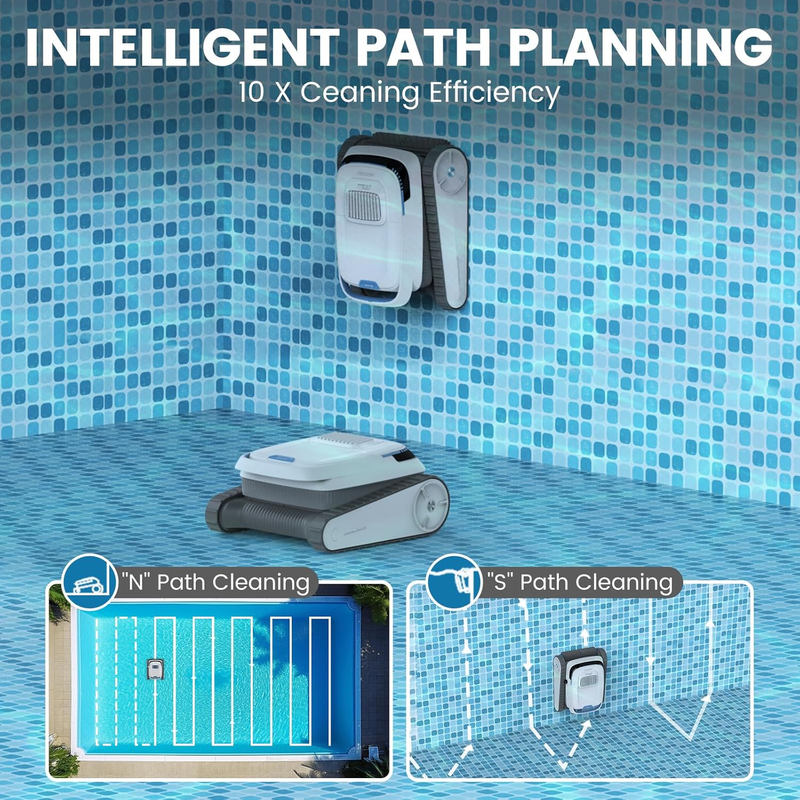 Airrobo PC10 Robot Piscine Sans Fil : Nettoyage Intelligent 170m², Autonomie 120 Min, Navigation Automatique - 2