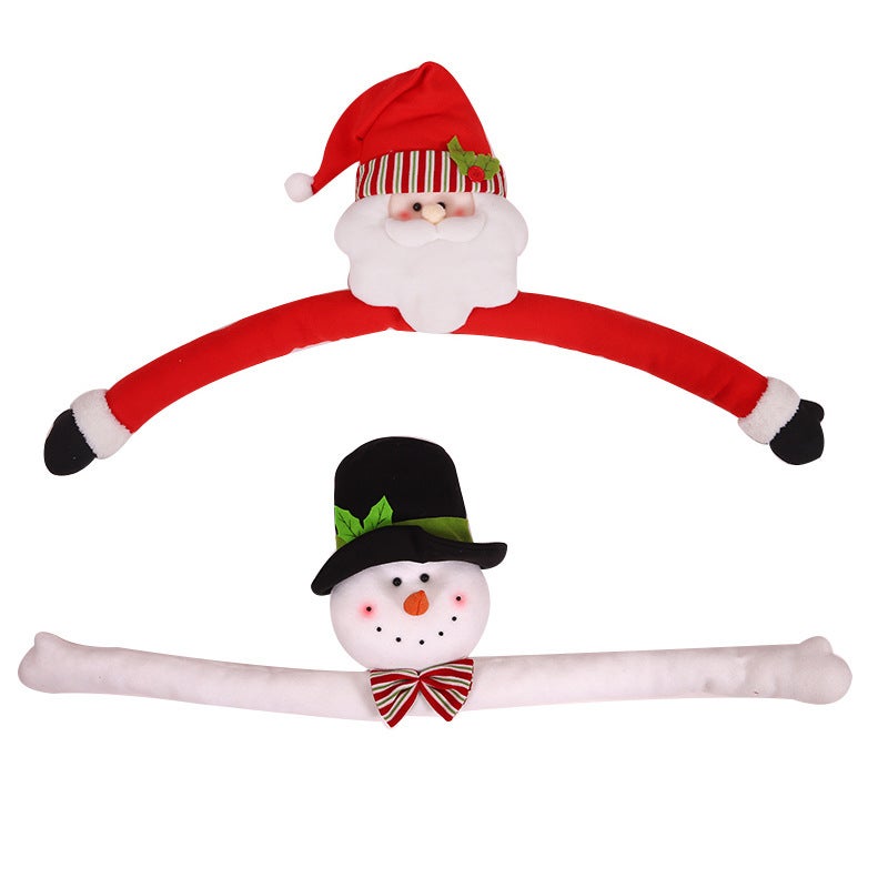 Lot de 2 décorations de sapin de Noël, décorations de Noël, bonhomme de neige Père Noël avec bras articulés, décorations de sapin de Noël - 6